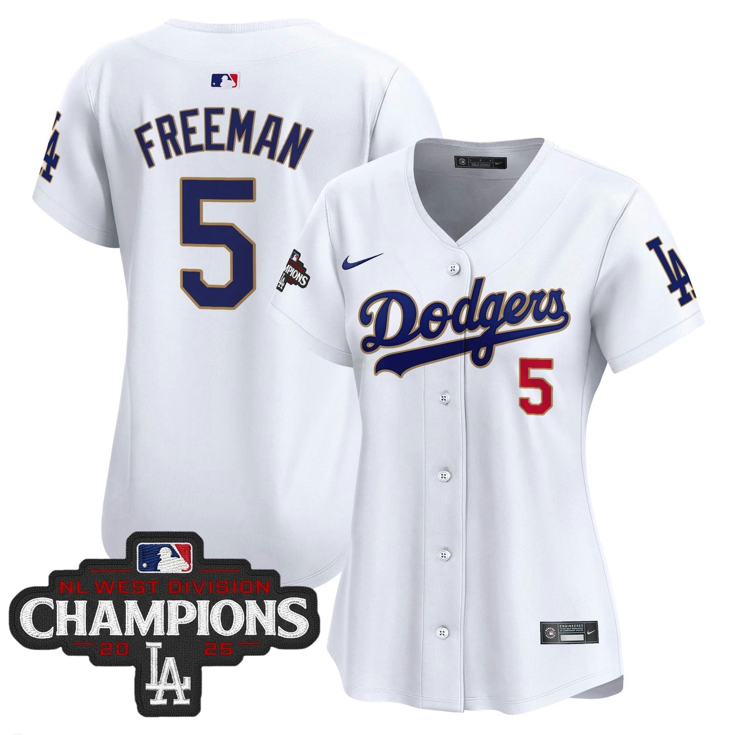 Camisa MLB Women’s 2025 NL West Division Champions Patch Dourada Trim Vapor Premier Limited Jersey
