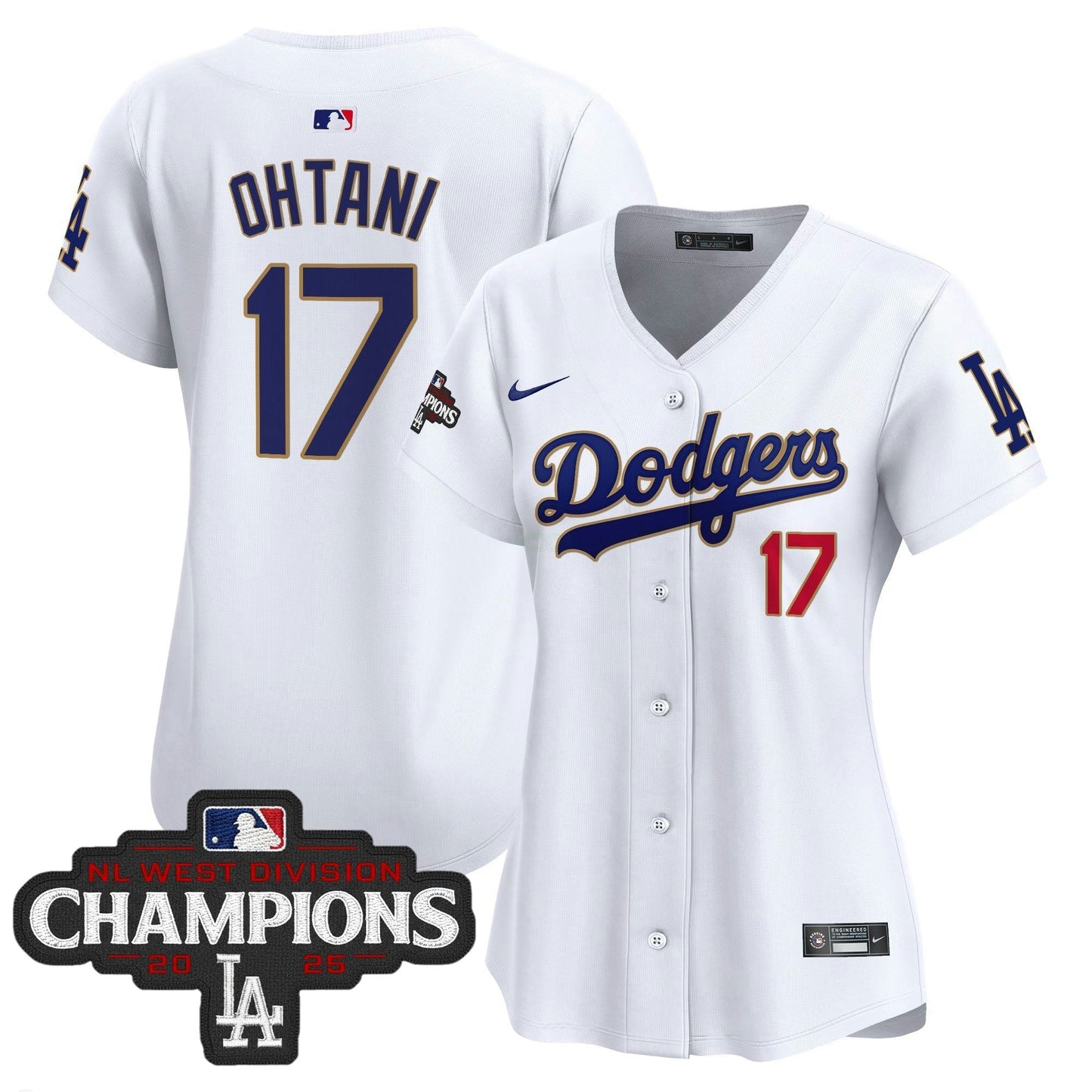 Camisa MLB Women’s 2025 NL West Division Champions Patch Dourada Trim Vapor Premier Limited Jersey