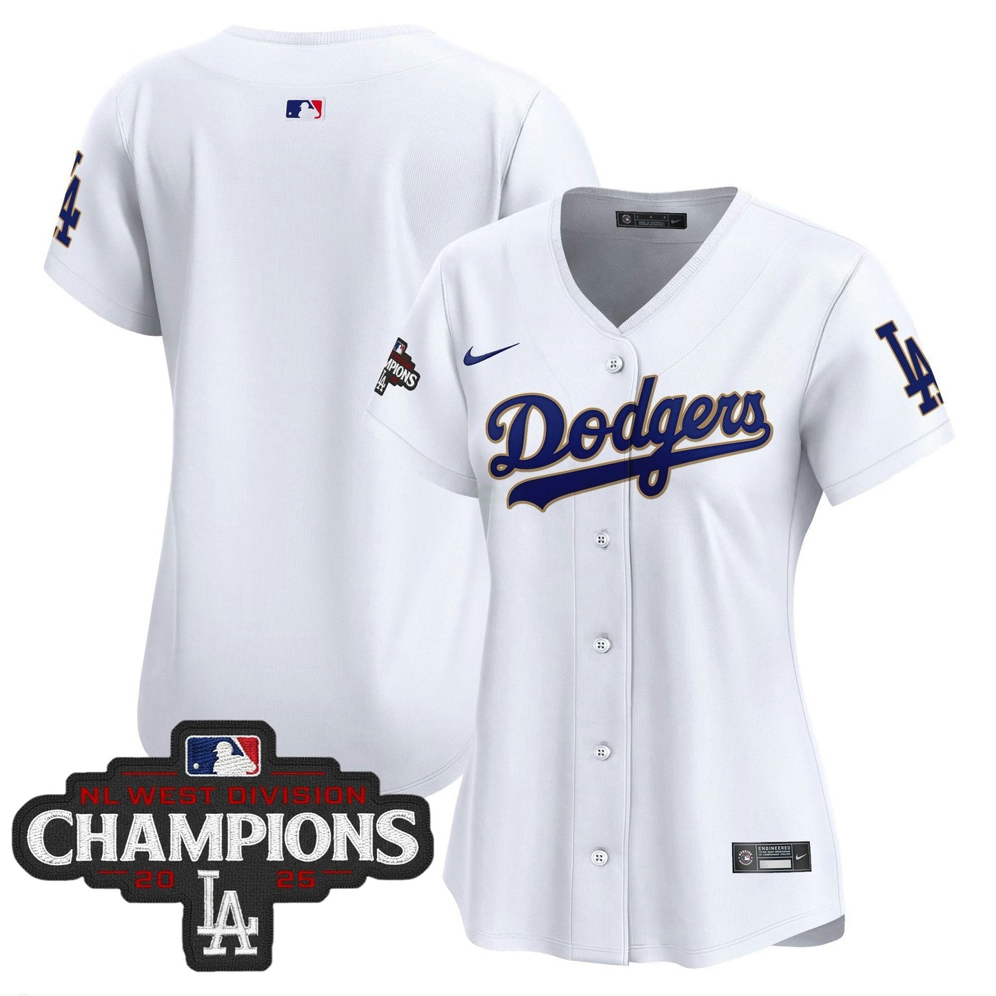Camisa MLB Women’s 2025 NL West Division Champions Patch Dourada Trim Vapor Premier Limited Jersey