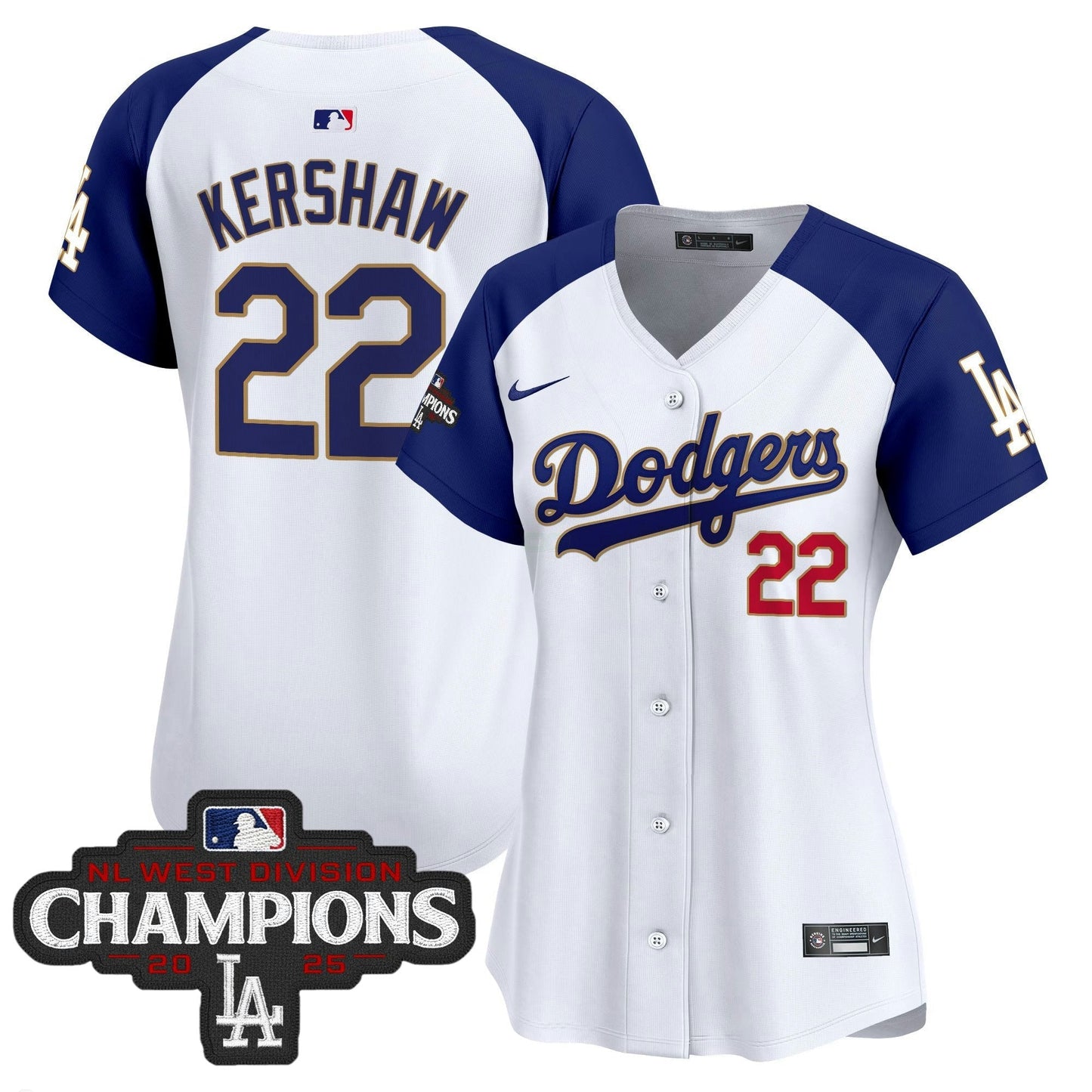 Camisa MLB Women’s 2025 NL West Division Champions Patch Dourada Trim Vapor Premier Limited Jersey