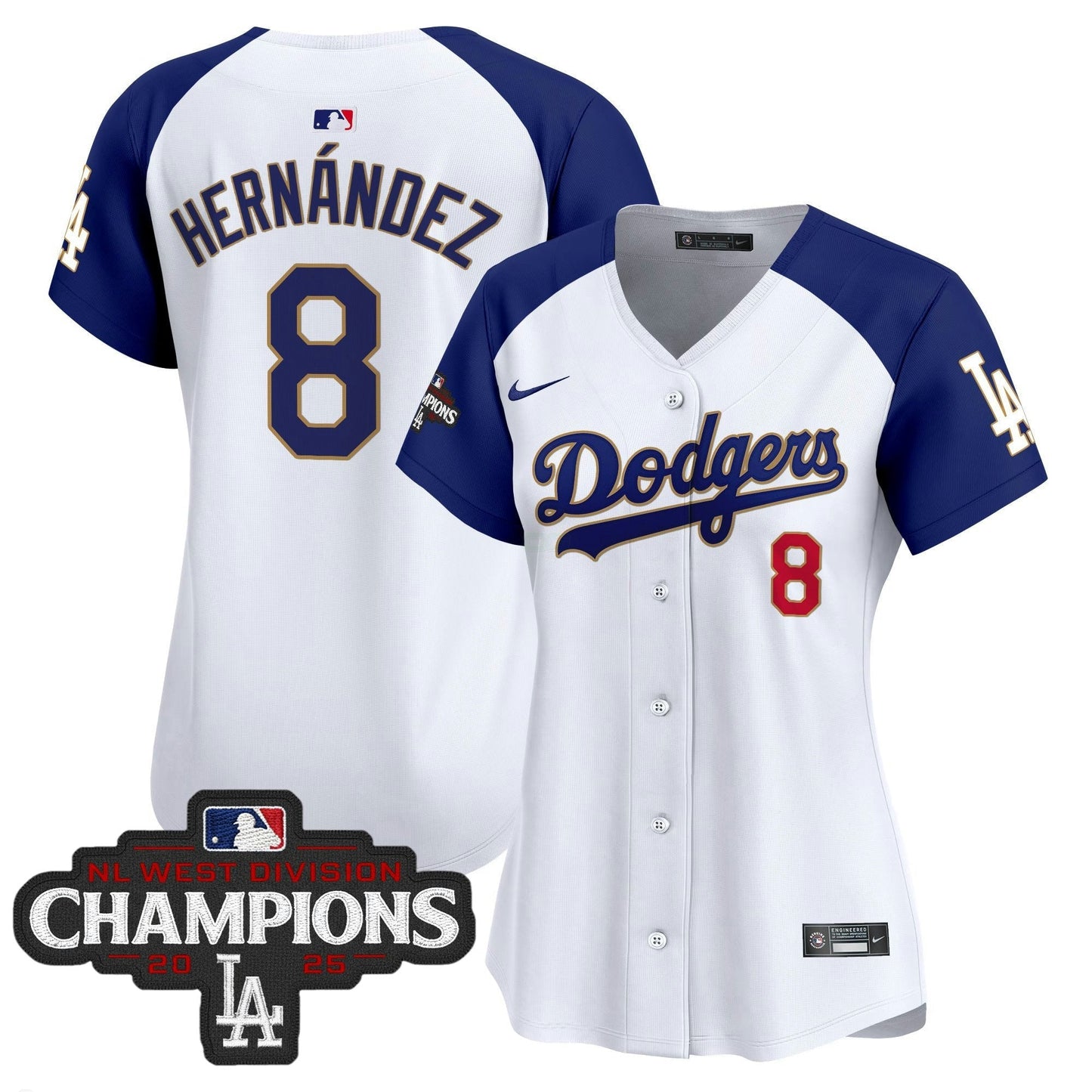 Camisa MLB Women’s 2025 NL West Division Champions Patch Dourada Trim Vapor Premier Limited Jersey