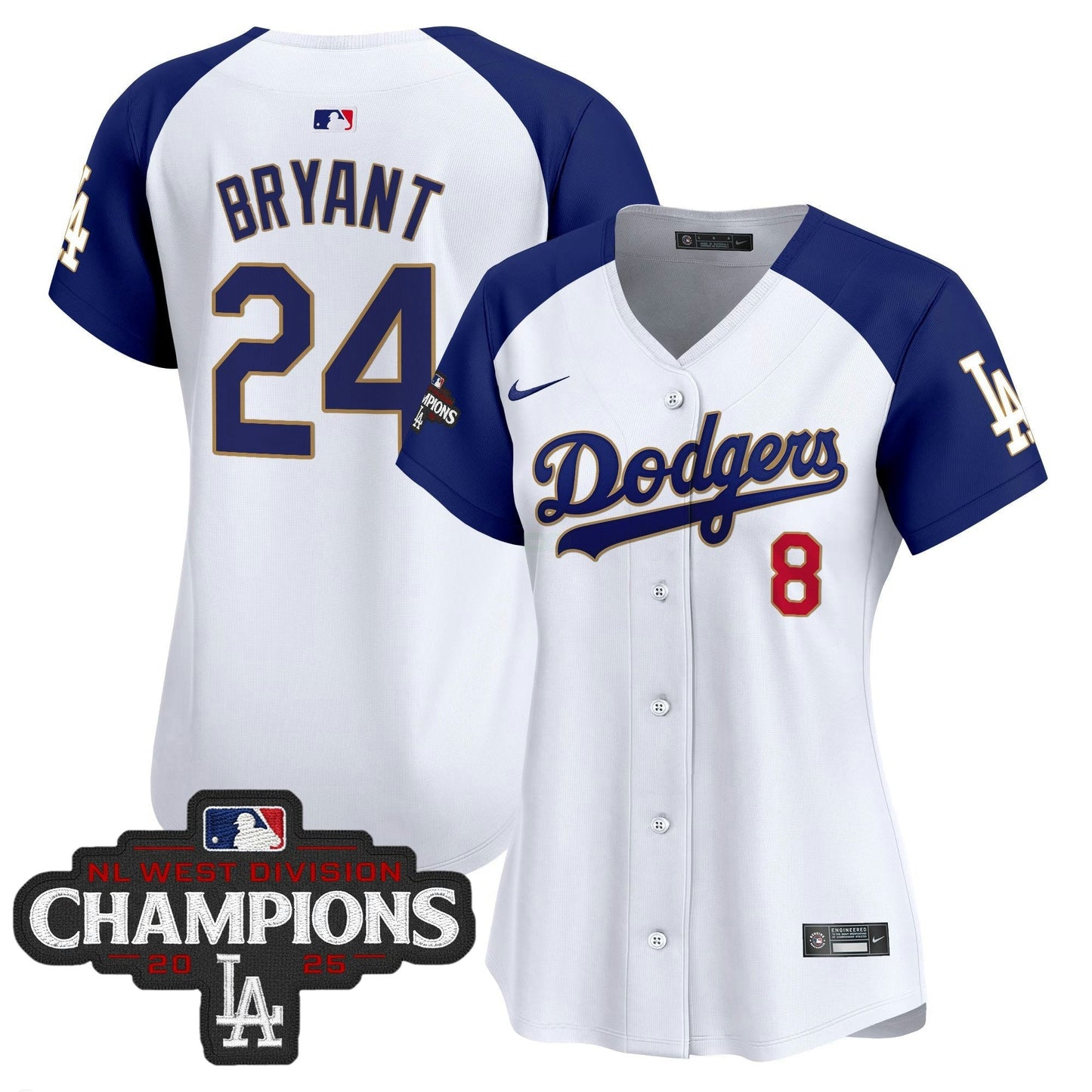 Camisa MLB Women’s 2025 NL West Division Champions Patch Dourada Trim Vapor Premier Limited Jersey