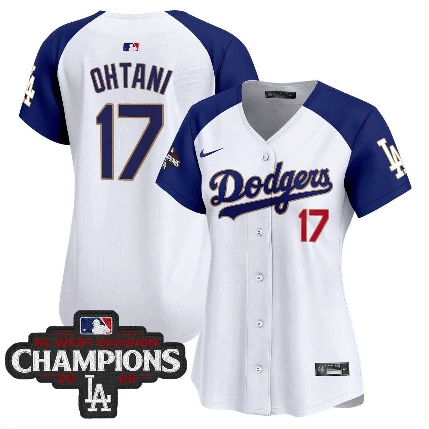 Camisa MLB Women’s 2025 NL West Division Champions Patch Dourada Trim Vapor Premier Limited Jersey