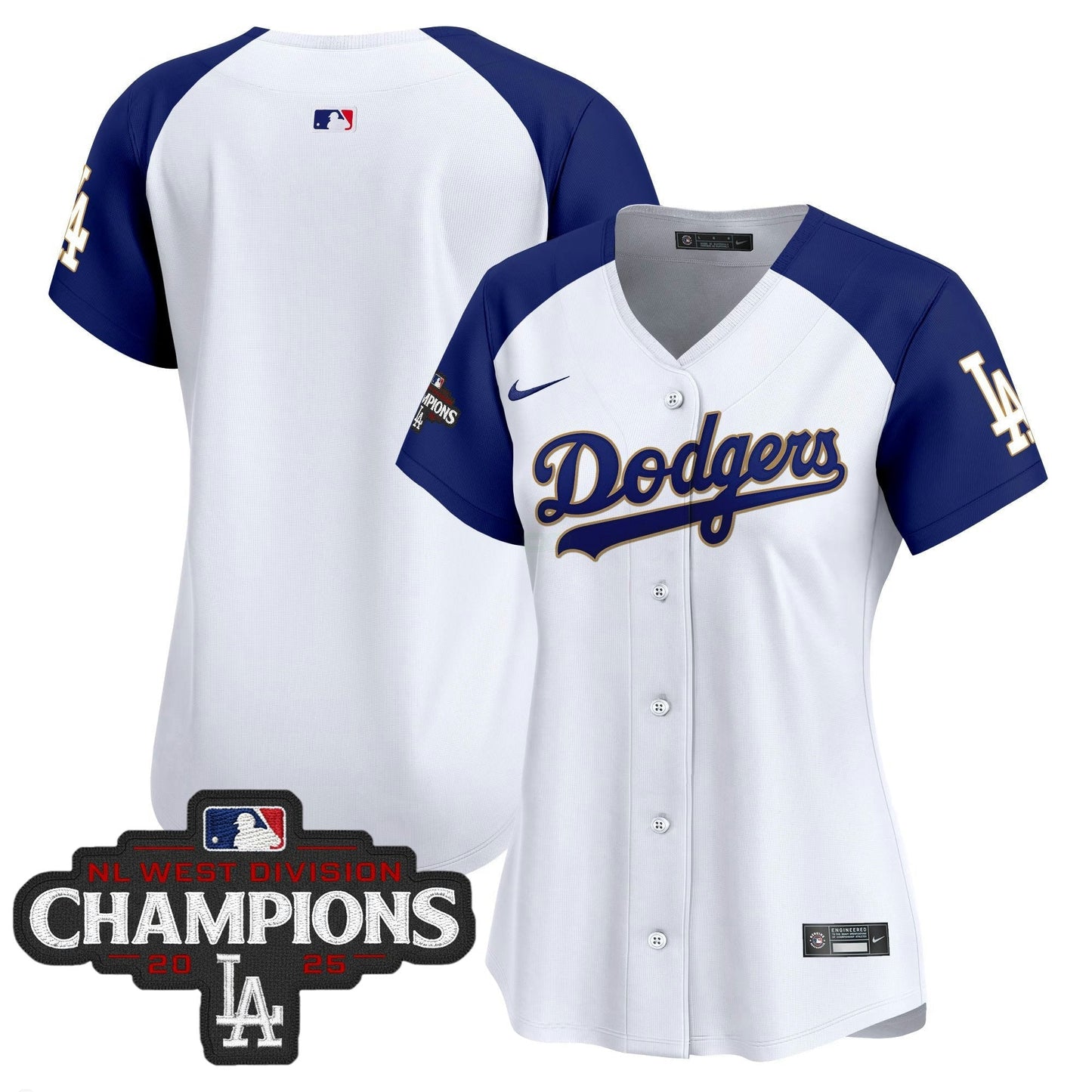 Camisa MLB Women’s 2025 NL West Division Champions Patch Dourada Trim Vapor Premier Limited Jersey