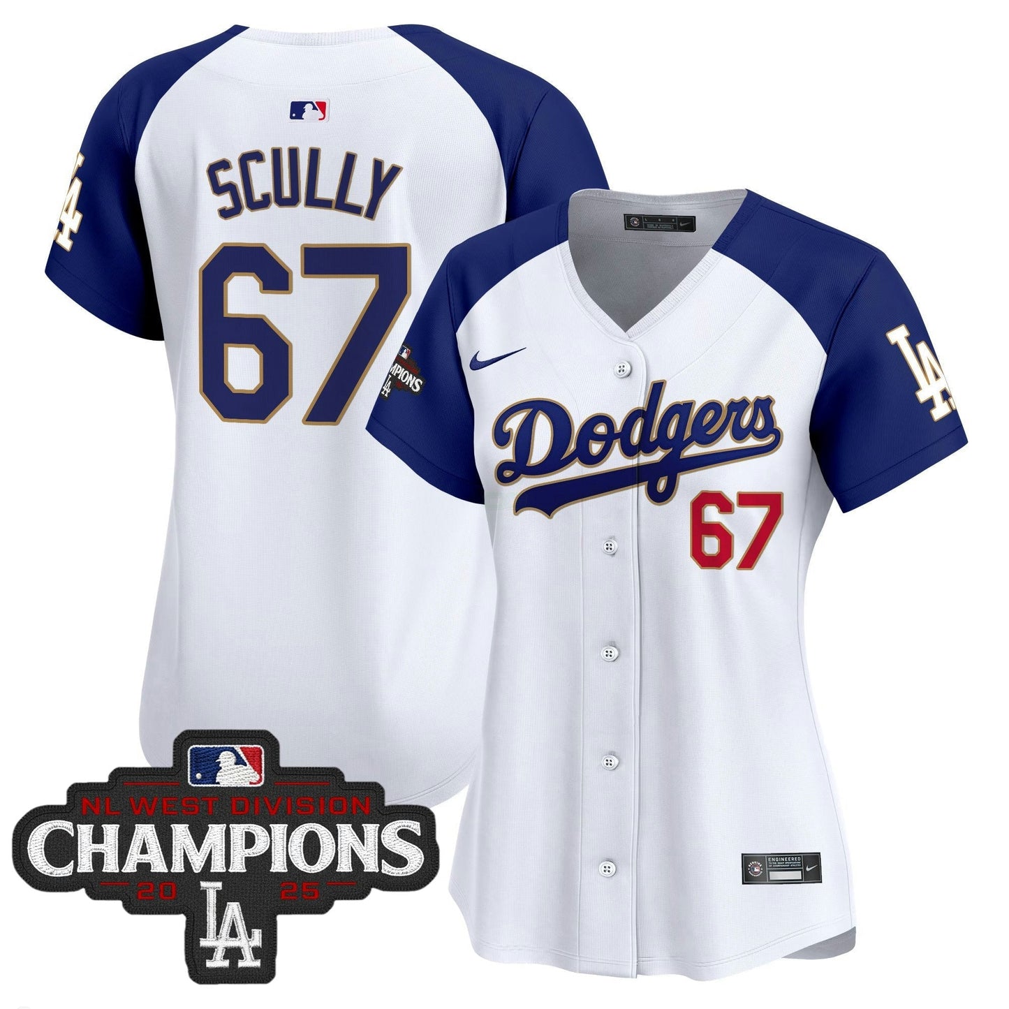 Camisa MLB Women’s 2025 NL West Division Champions Patch Dourada Trim Vapor Premier Limited Jersey