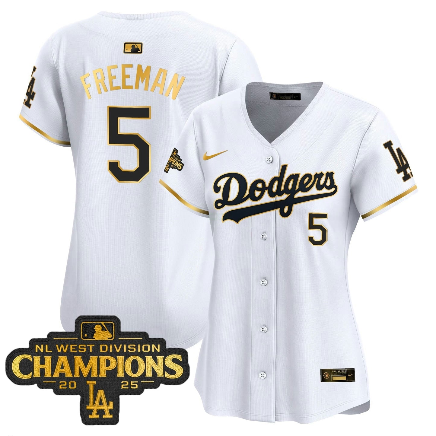 Camisa MLB Women’s 2025 NL West Division Champions Patch Dourada Trim Vapor Premier Limited Jersey