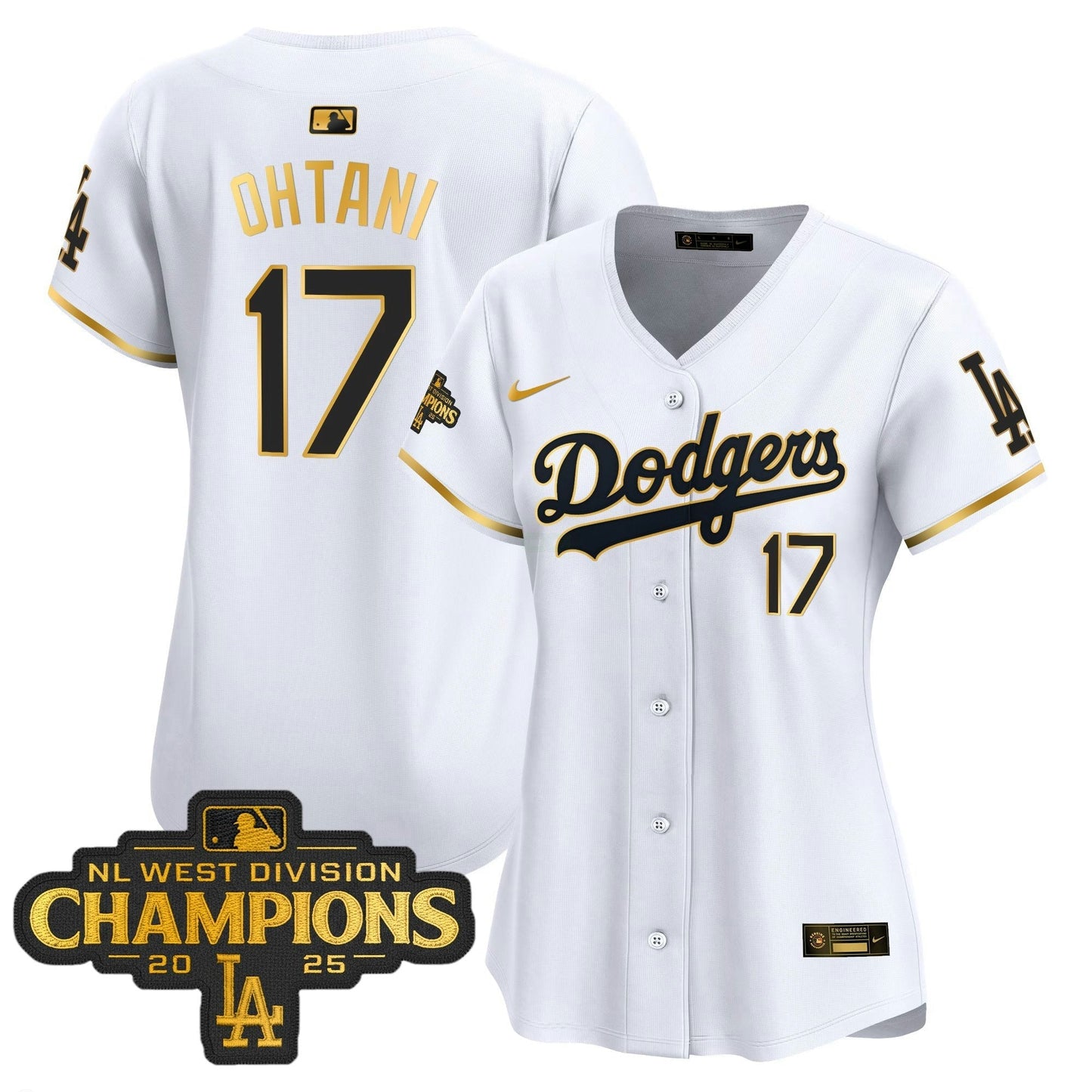 Camisa MLB Women’s 2025 NL West Division Champions Patch Dourada Trim Vapor Premier Limited Jersey
