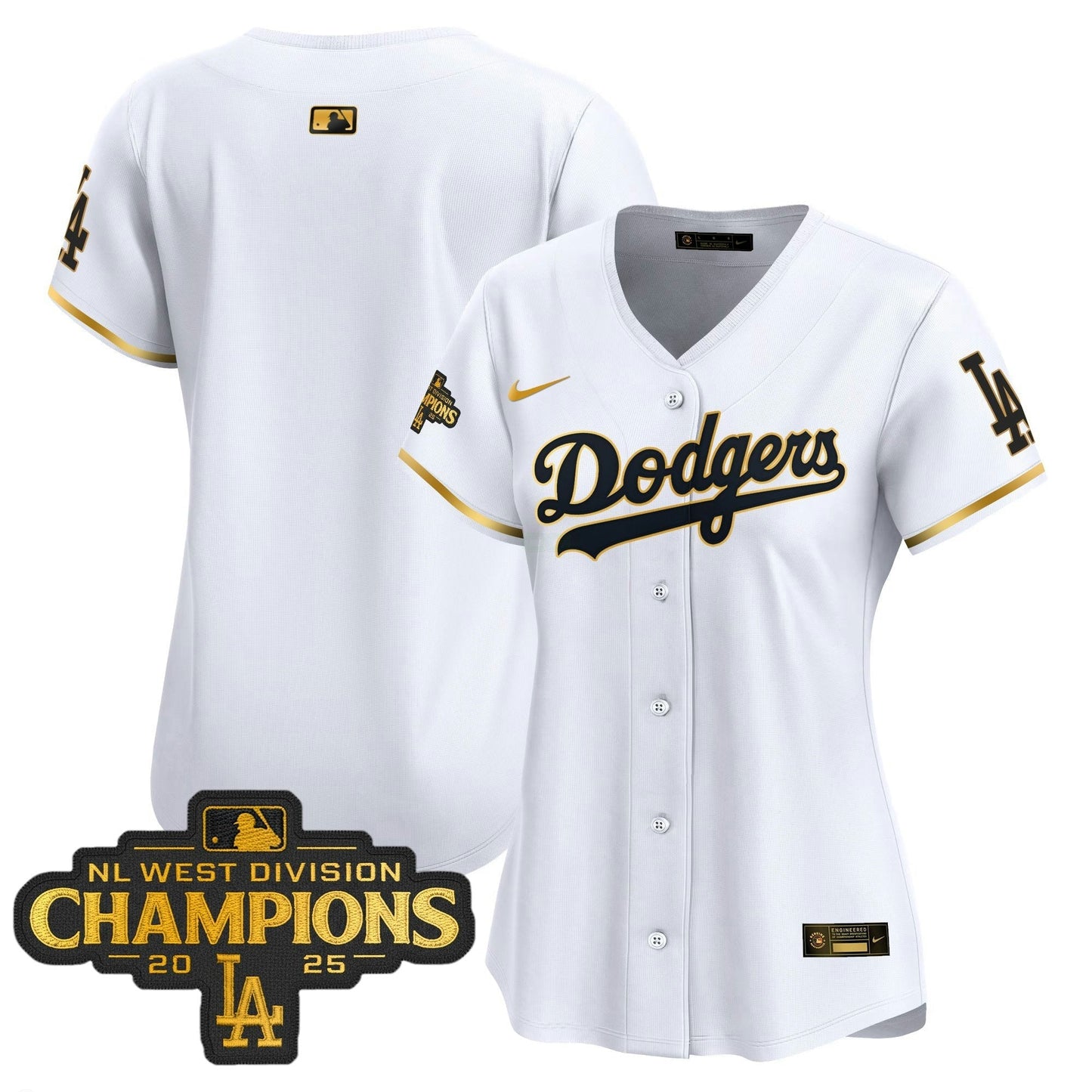Camisa MLB Women’s 2025 NL West Division Champions Patch Dourada Trim Vapor Premier Limited Jersey