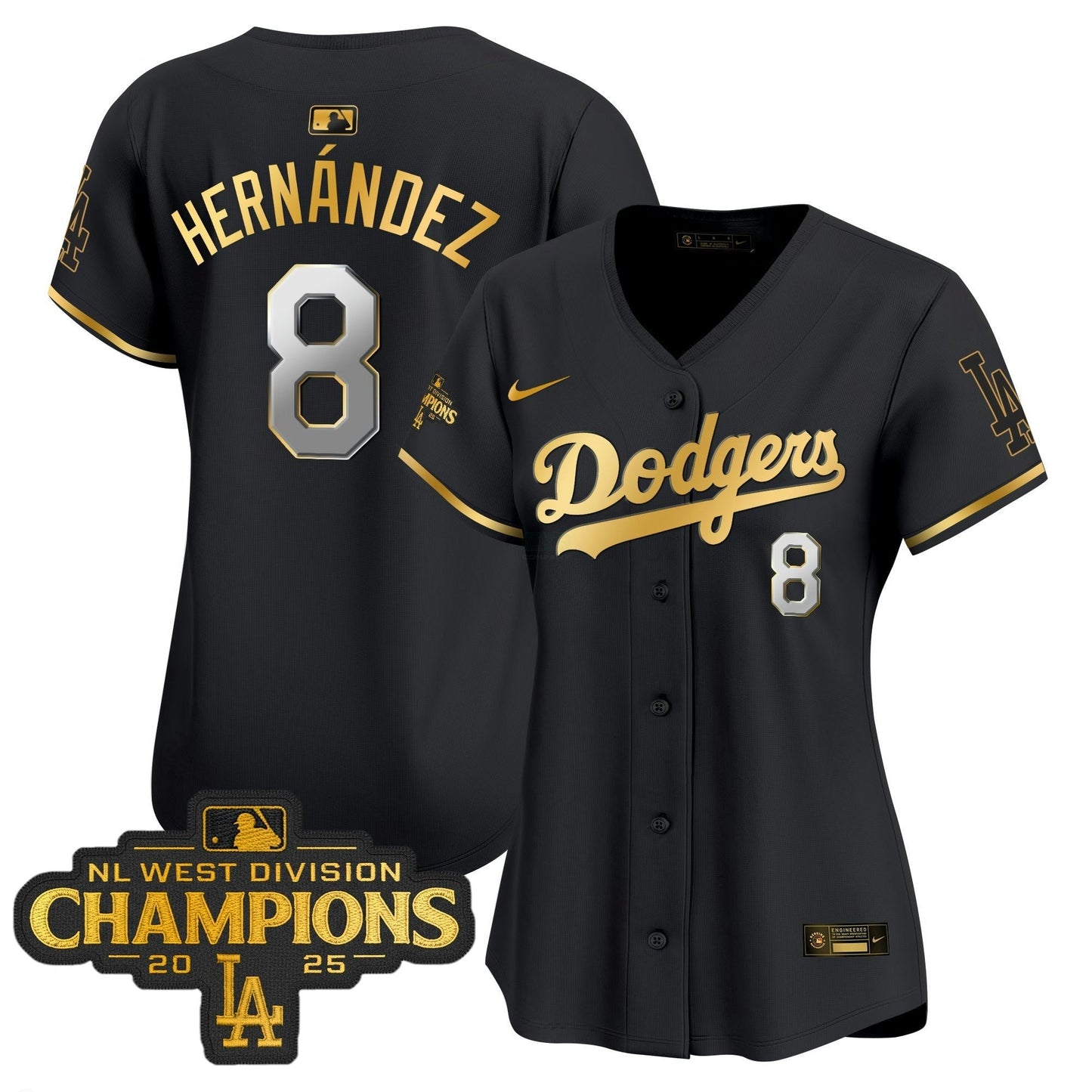 Camisa MLB Women’s 2025 NL West Division Champions Patch Dourada Trim Vapor Premier Limited Jersey
