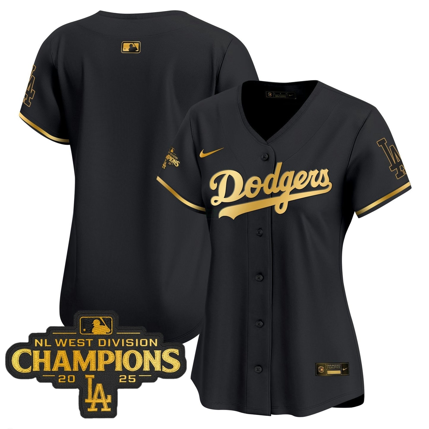 Camisa MLB Women’s 2025 NL West Division Champions Patch Dourada Trim Vapor Premier Limited Jersey