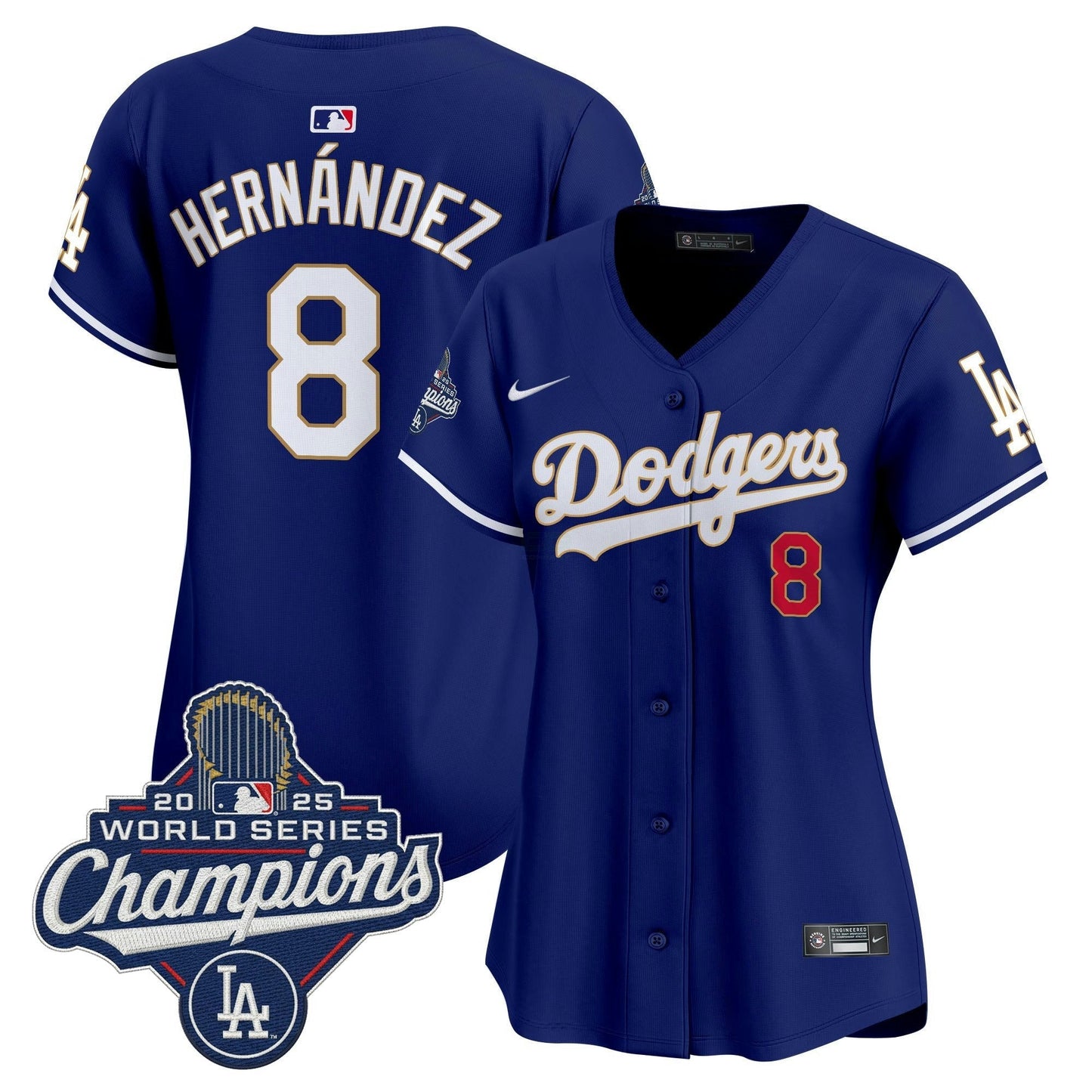 Camisa MLB Women’s 2025 World Series Champions Patch Dourada Trim Vapor Premier Limited Jersey