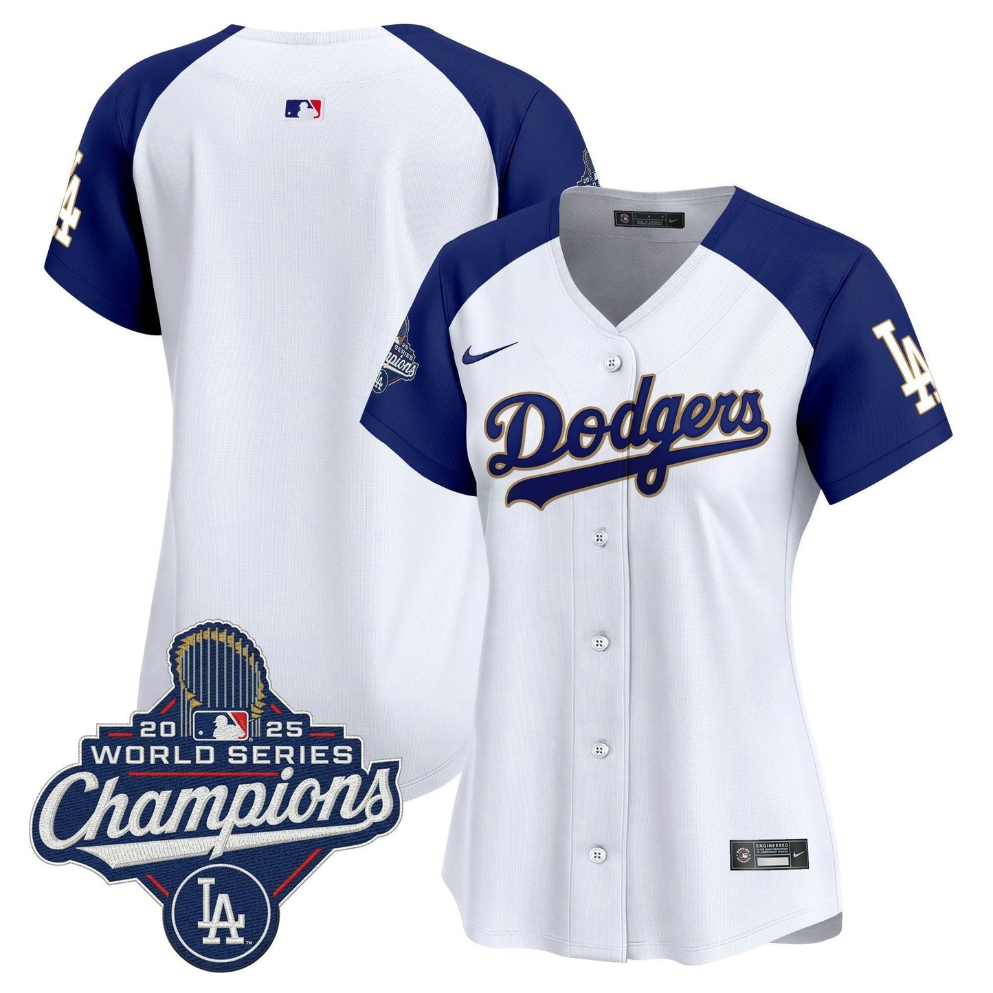 Camisa MLB Women’s 2025 World Series Champions Patch Dourada Trim Vapor Premier Limited Jersey