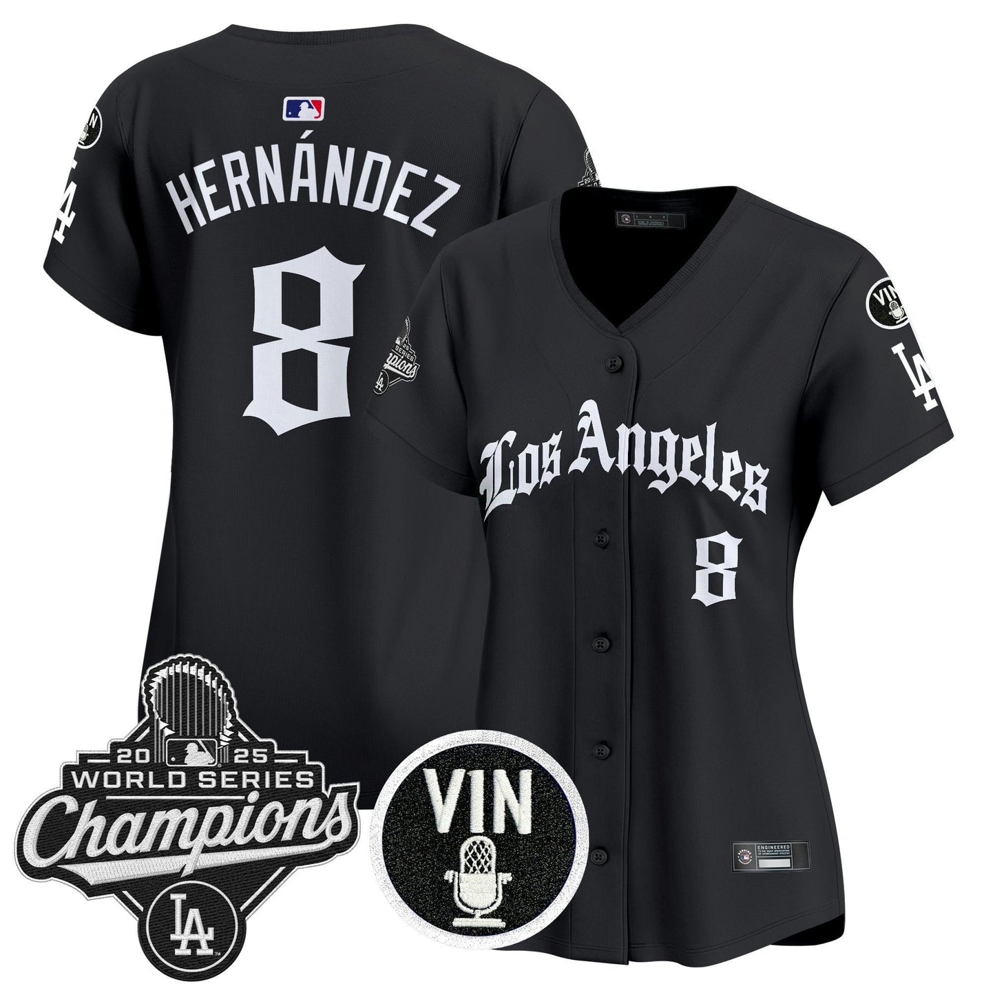 Camisa MLB Women’s 2025 World Series Champions Vapor Premier Limited Jersey – LA Gothic Edition