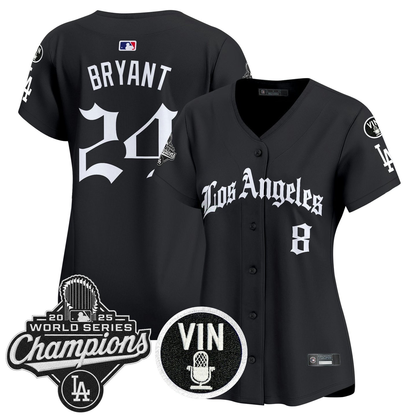 Camisa MLB Women’s 2025 World Series Champions Vapor Premier Limited Jersey – LA Gothic Edition
