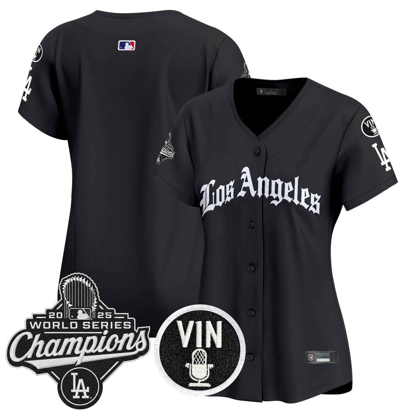 Camisa MLB Women’s 2025 World Series Champions Vapor Premier Limited Jersey – LA Gothic Edition