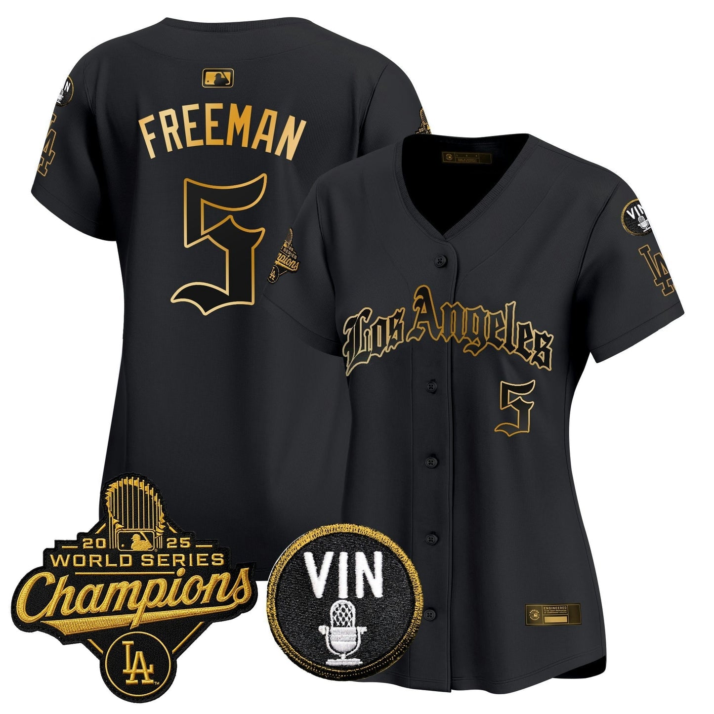 Camisa MLB Women’s 2025 World Series Champions Vapor Premier Limited Jersey – LA Gothic Edition