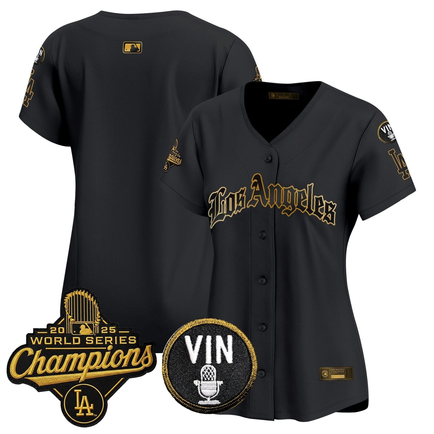 Camisa MLB Women’s 2025 World Series Champions Vapor Premier Limited Jersey – LA Gothic Edition
