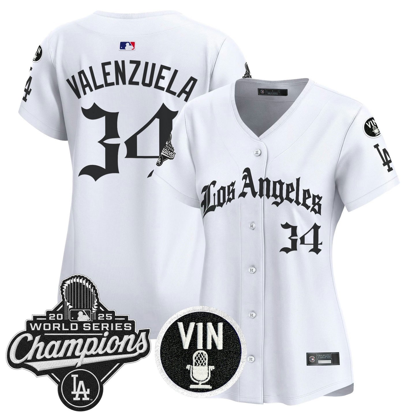 Camisa MLB Women’s 2025 World Series Champions Vapor Premier Limited Jersey – LA Gothic Edition