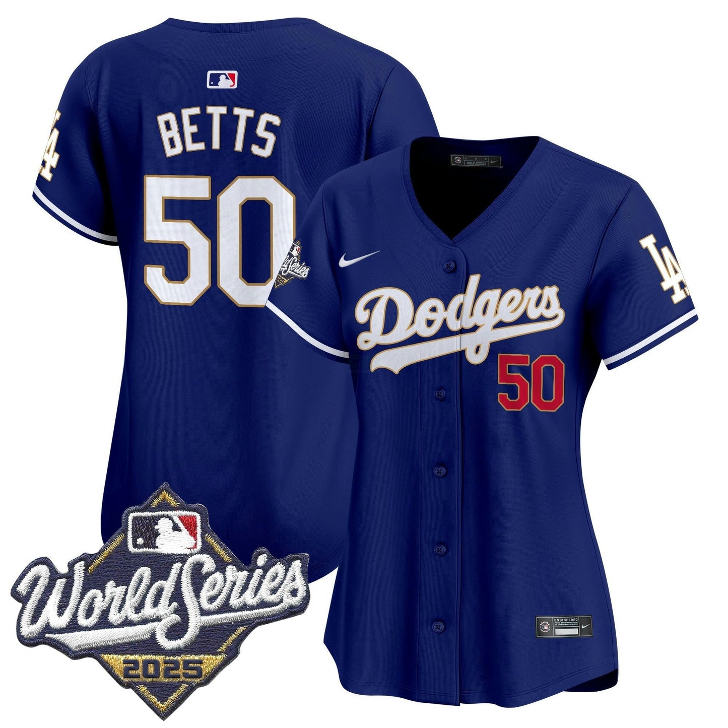 Camisa MLB Women’s 2025 World Series Dourada Trim Vapor Premier Limited Jersey