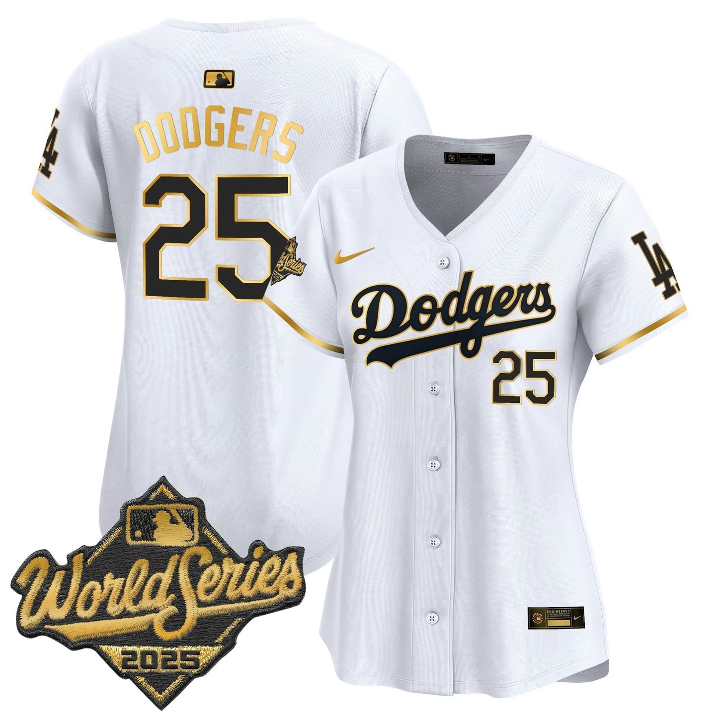Camisa MLB Women’s 2025 World Series Dourada Trim Vapor Premier Limited Jersey