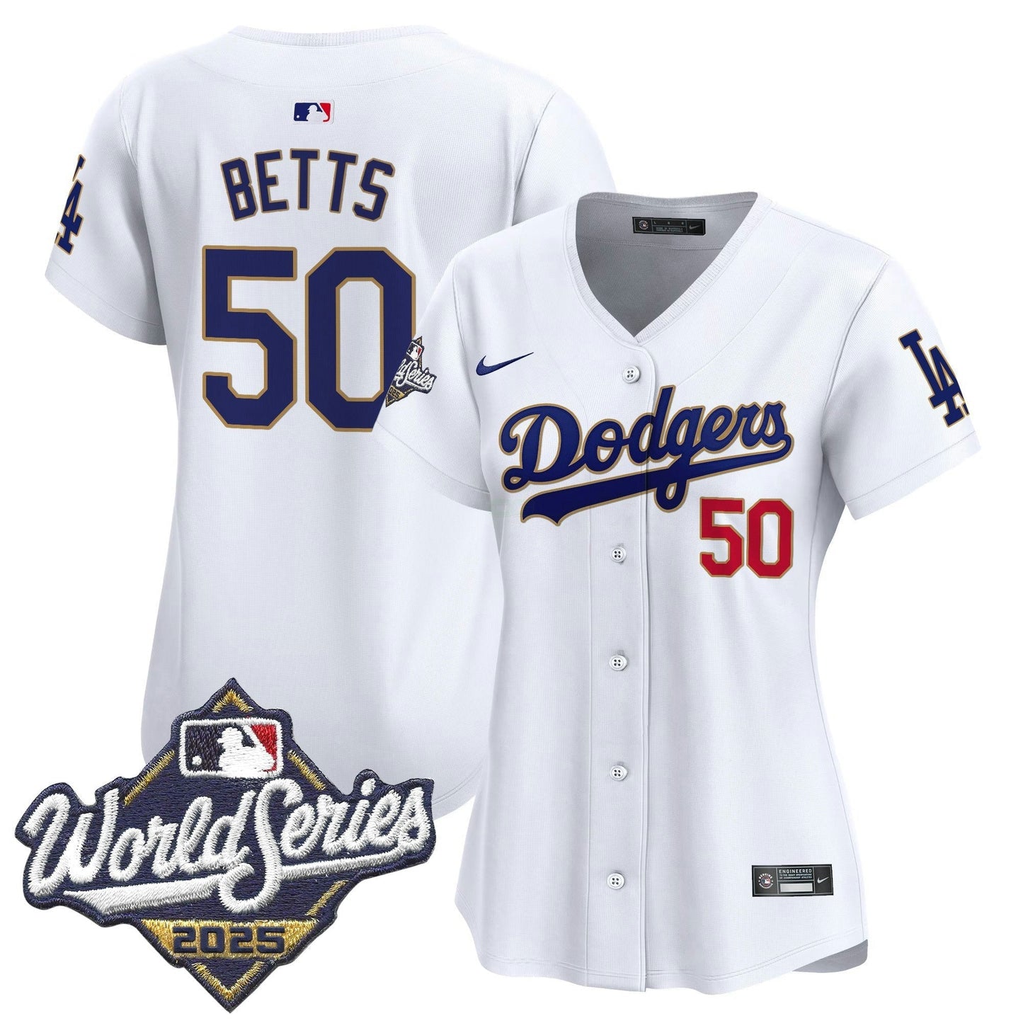 Camisa MLB Women’s 2025 World Series Dourada Trim Vapor Premier Limited Jersey