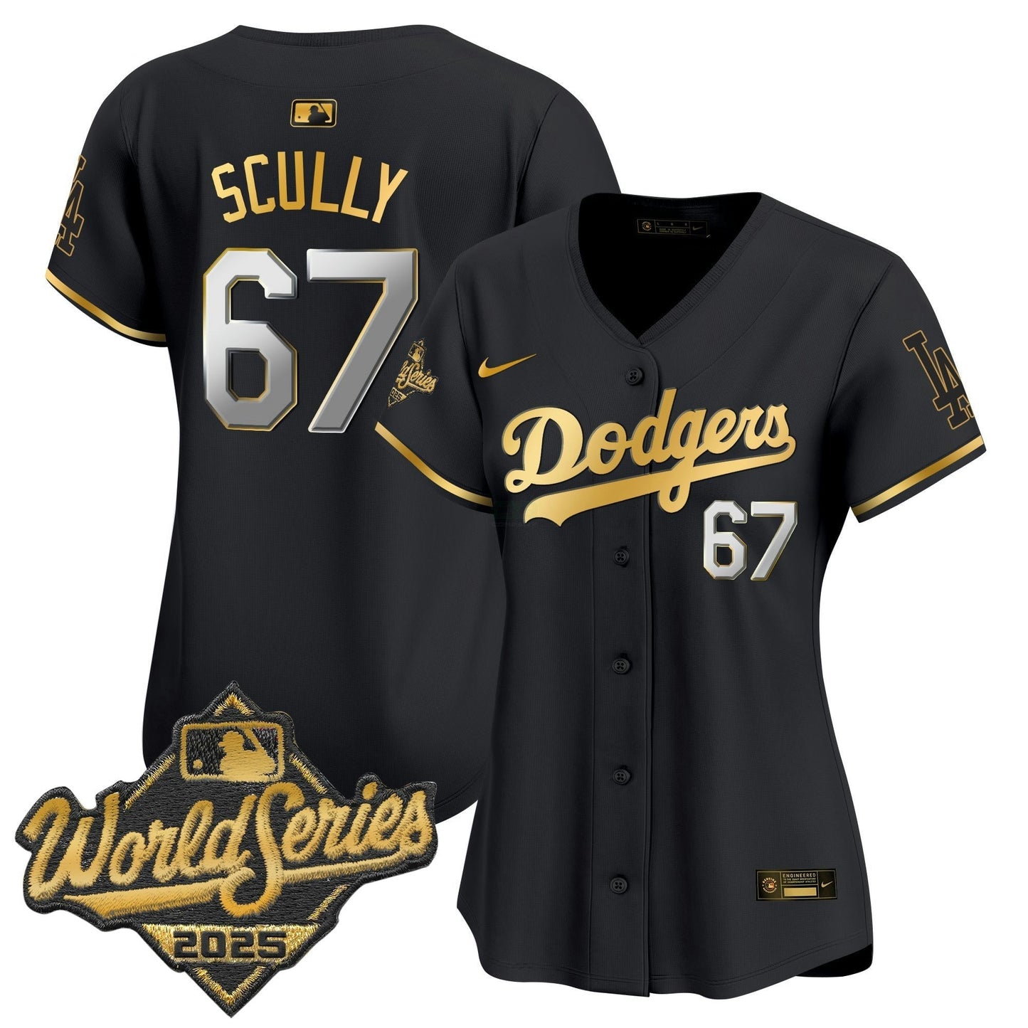 Camisa MLB Women’s 2025 World Series Dourada Trim Vapor Premier Limited Jersey