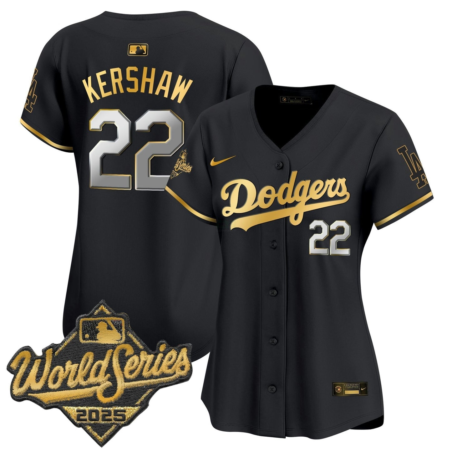 Camisa MLB Women’s 2025 World Series Dourada Trim Vapor Premier Limited Jersey
