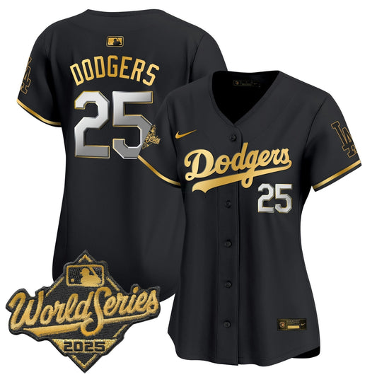 Camisa MLB Women’s 2025 World Series Dourada Trim Vapor Premier Limited Jersey