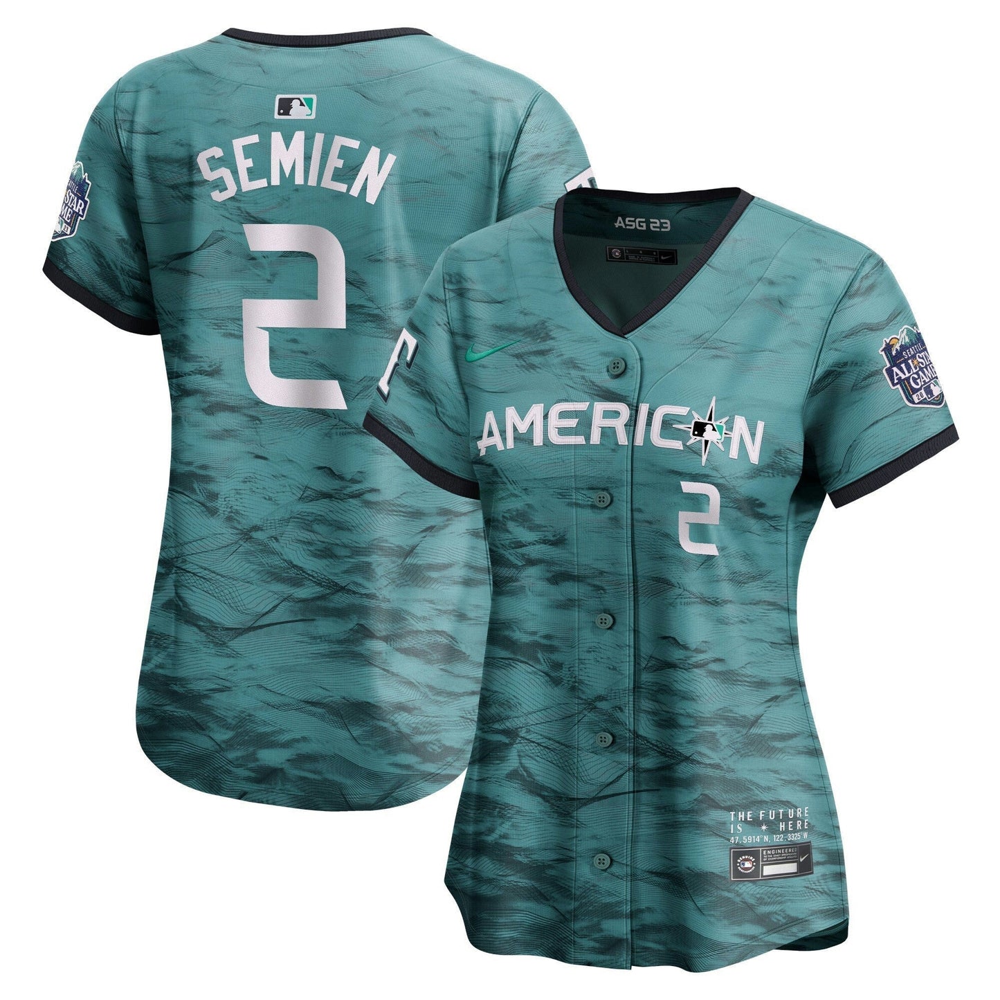 Camisa MLB New York Yankees Women’s American League 2023 All-Star Game Azul-petróleo Jersey - Azul Royal