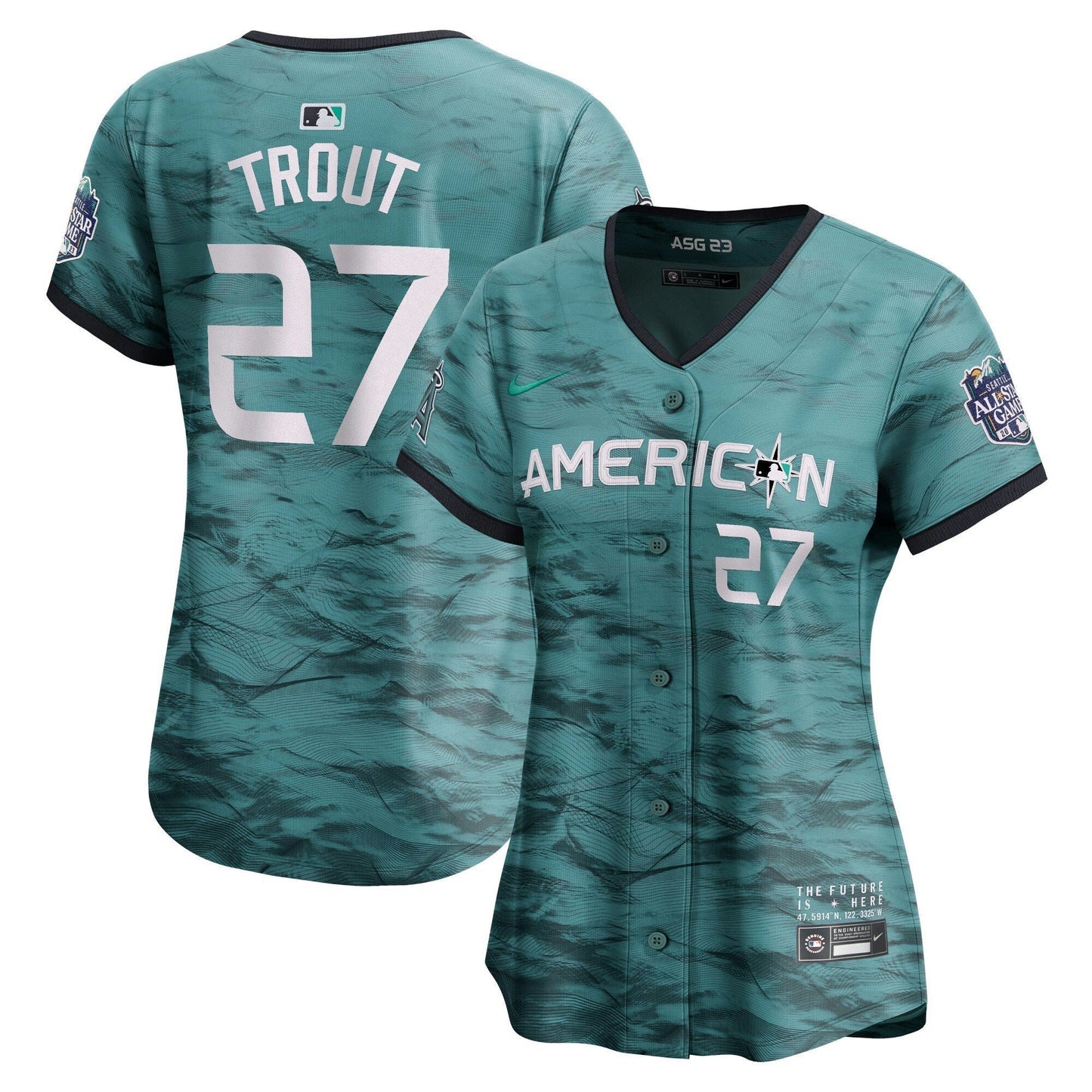 Camisa MLB New York Yankees Women’s American League 2023 All-Star Game Azul-petróleo Jersey - Azul Royal
