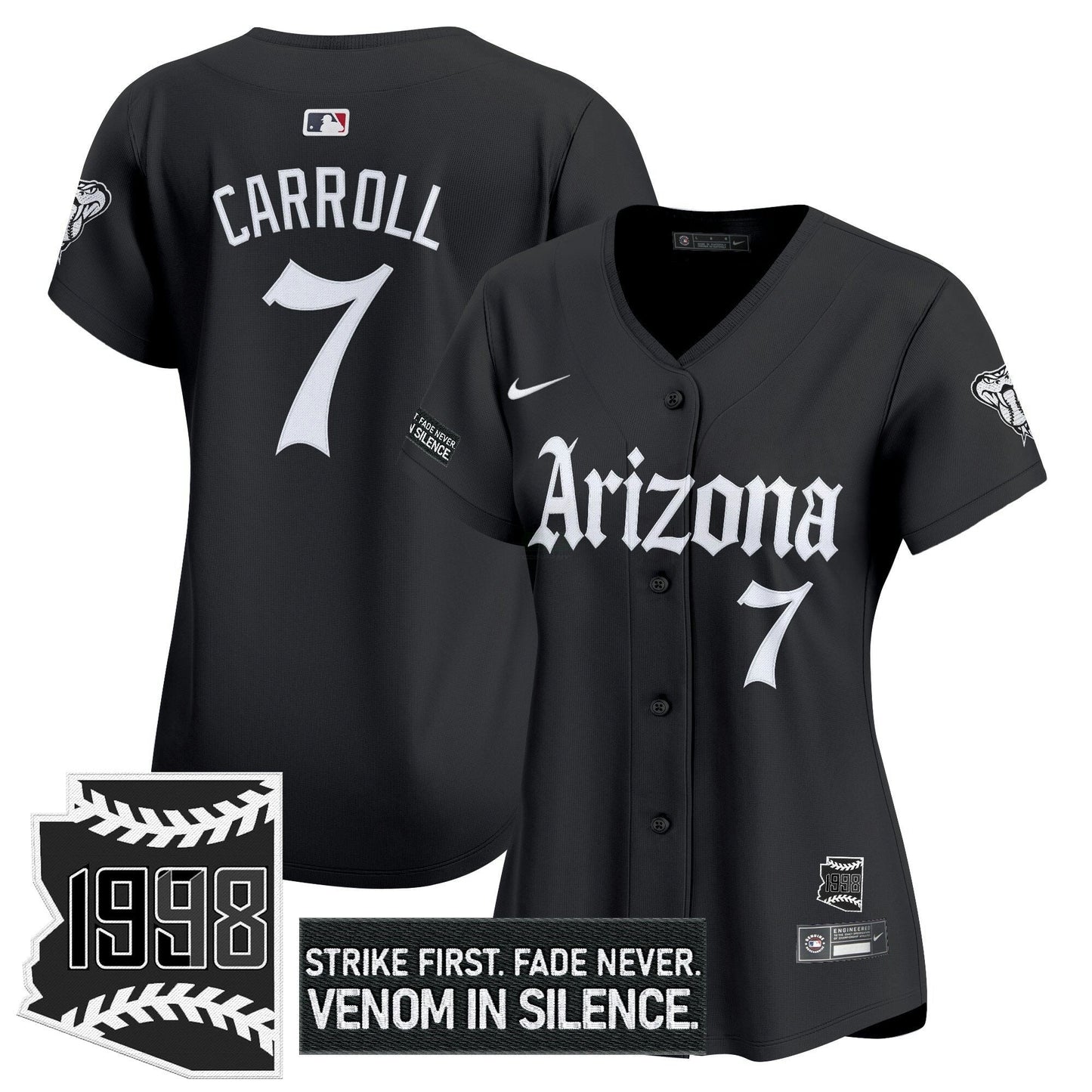 Camisa MLB Women’s Arizona ‘Gothic Desert Fang Edition’ Vapor Premier Limited Jersey