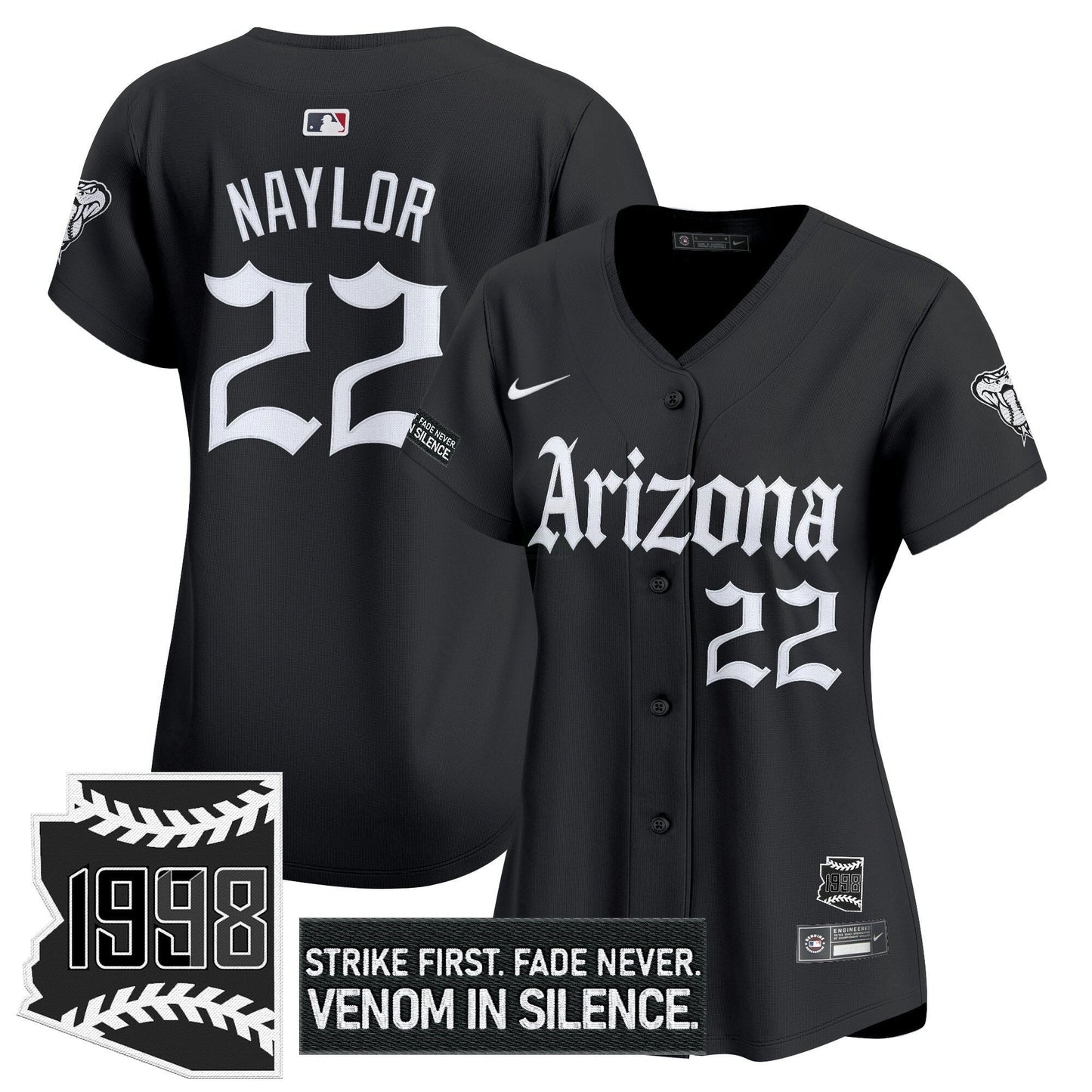 Camisa MLB Women’s Arizona ‘Gothic Desert Fang Edition’ Vapor Premier Limited Jersey