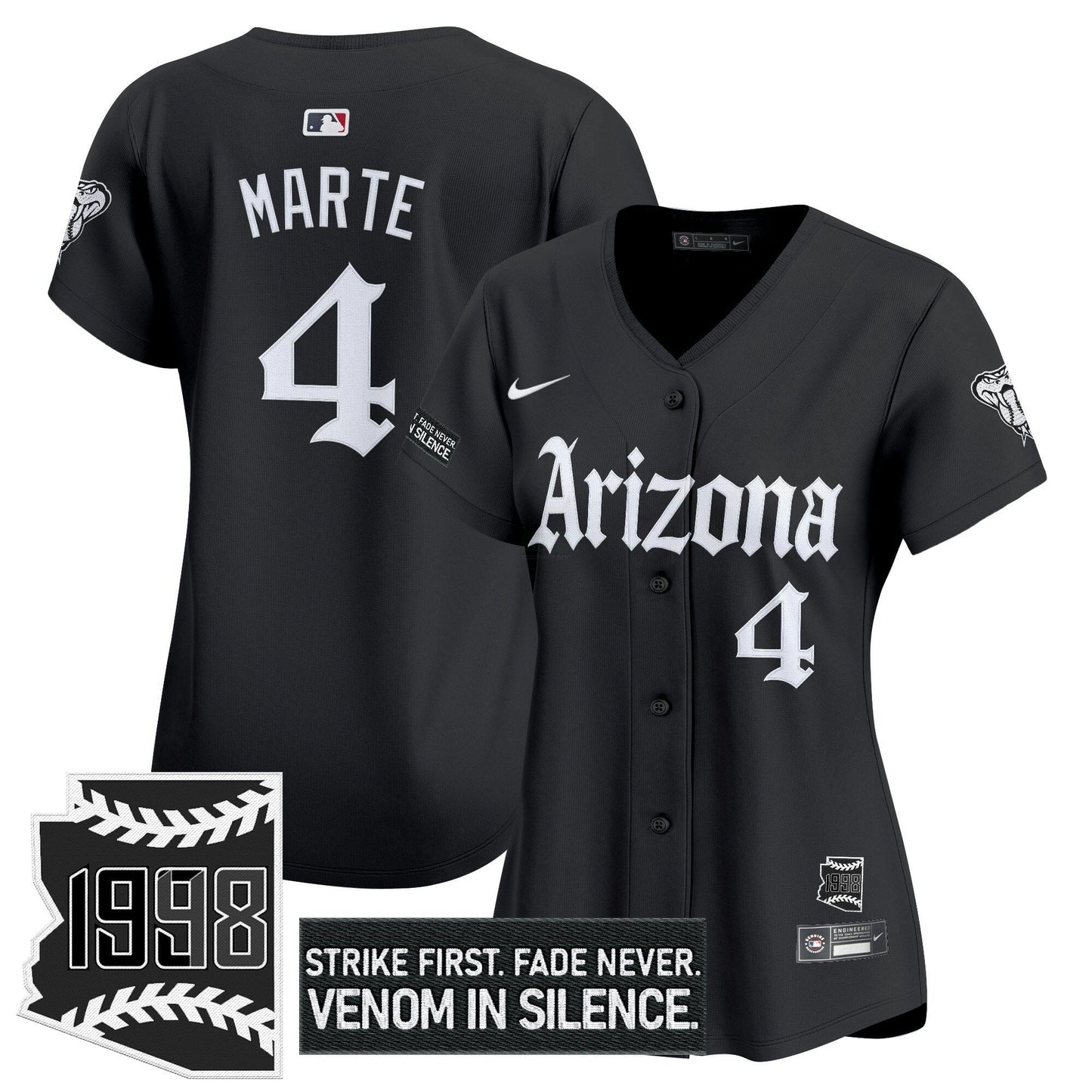 Camisa MLB Women’s Arizona ‘Gothic Desert Fang Edition’ Vapor Premier Limited Jersey
