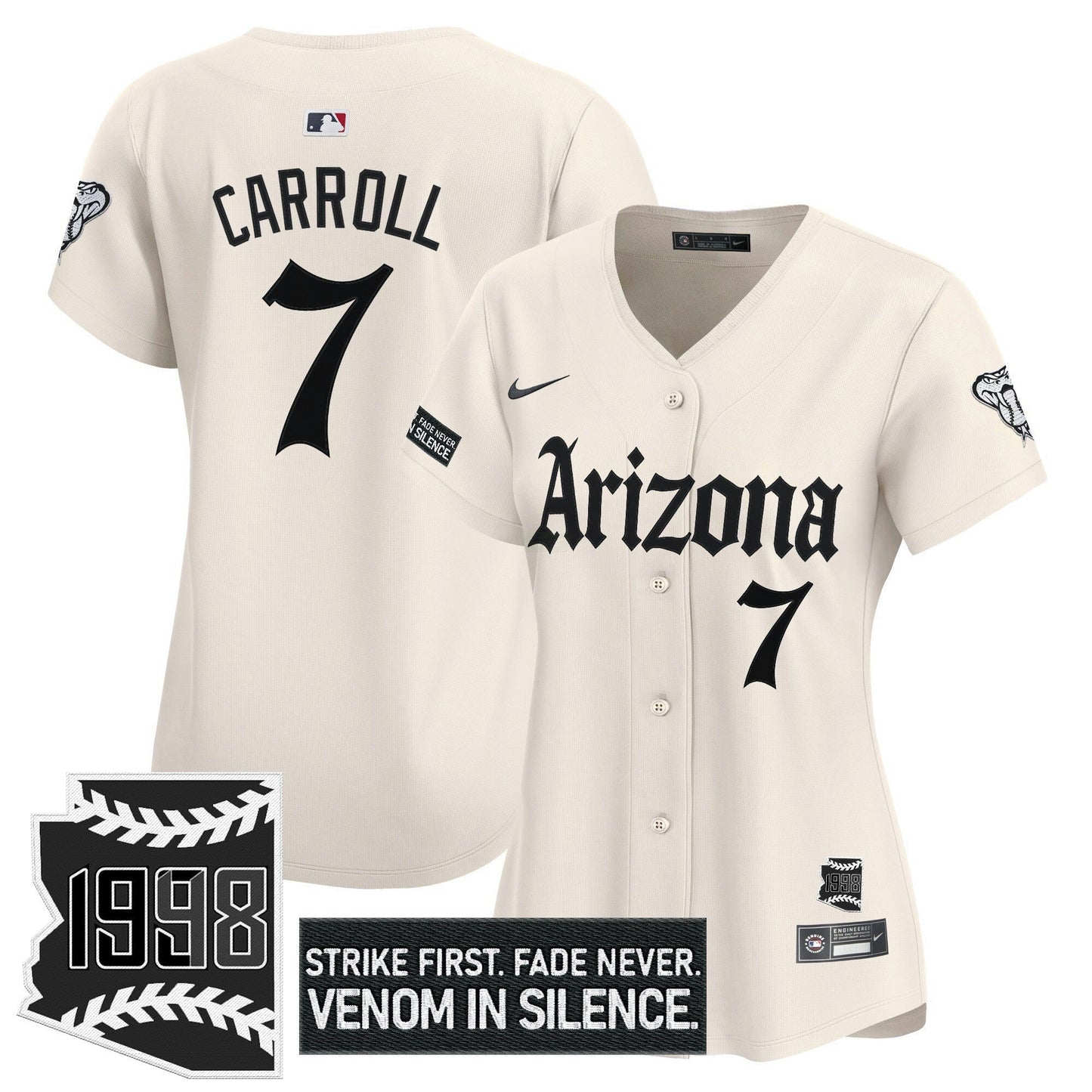 Camisa MLB Women’s Arizona ‘Gothic Desert Fang Edition’ Vapor Premier Limited Jersey