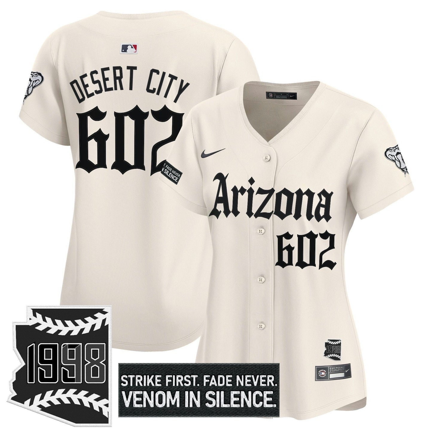 Camisa MLB Women’s Arizona ‘Gothic Desert Fang Edition’ Vapor Premier Limited Jersey