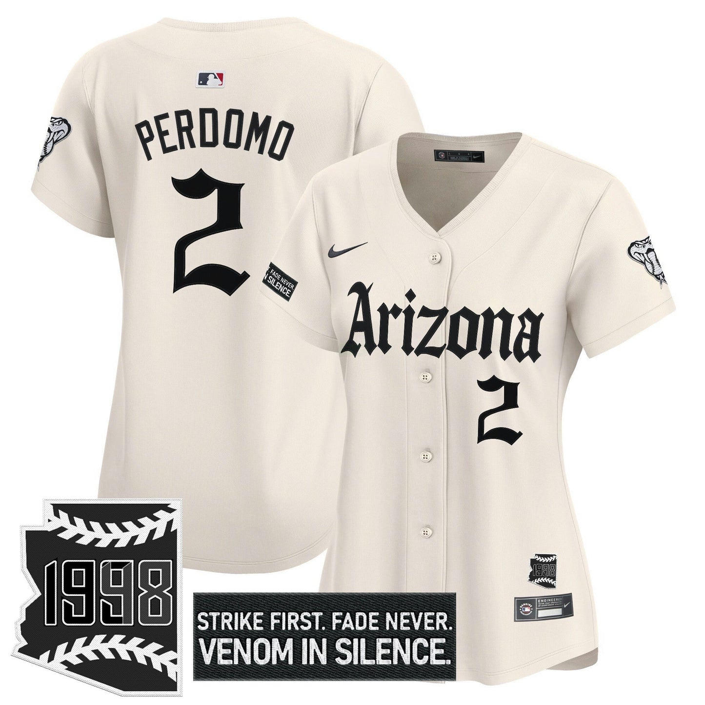 Camisa MLB Women’s Arizona ‘Gothic Desert Fang Edition’ Vapor Premier Limited Jersey