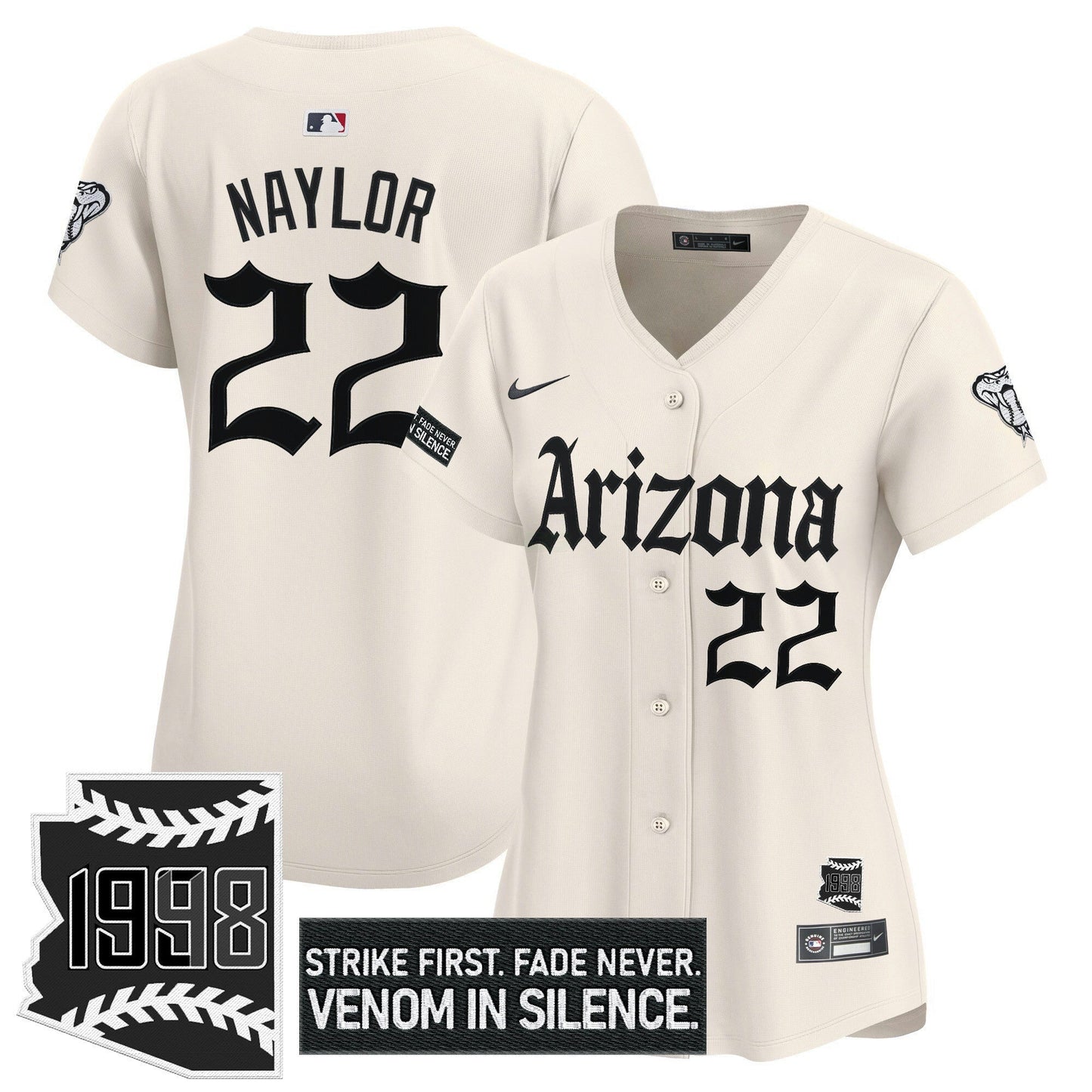 Camisa MLB Women’s Arizona ‘Gothic Desert Fang Edition’ Vapor Premier Limited Jersey