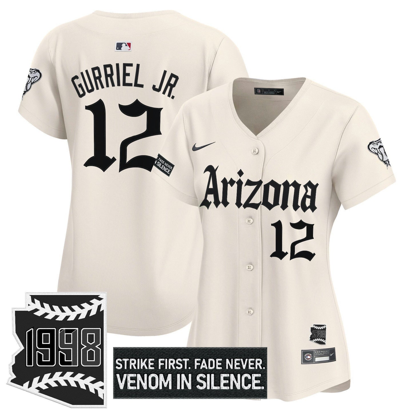 Camisa MLB Women’s Arizona ‘Gothic Desert Fang Edition’ Vapor Premier Limited Jersey