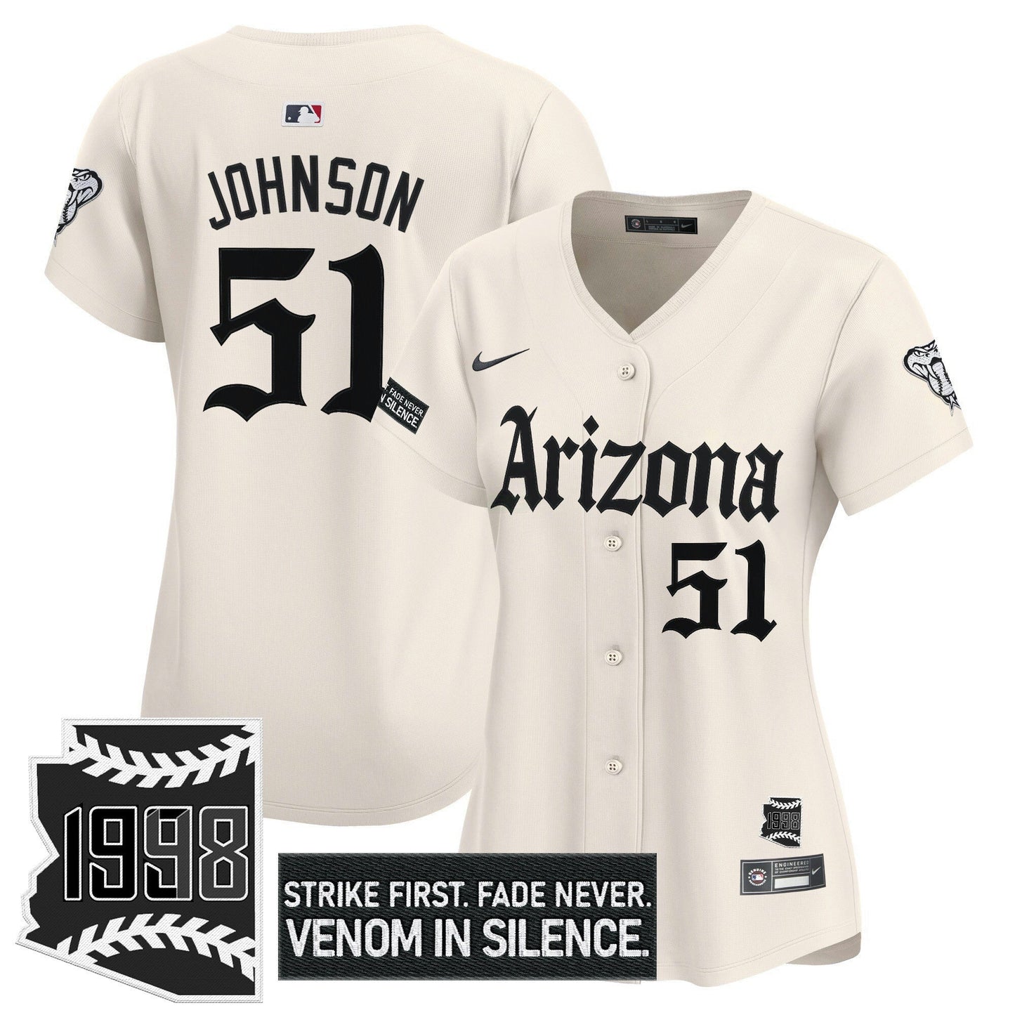 Camisa MLB Women’s Arizona ‘Gothic Desert Fang Edition’ Vapor Premier Limited Jersey