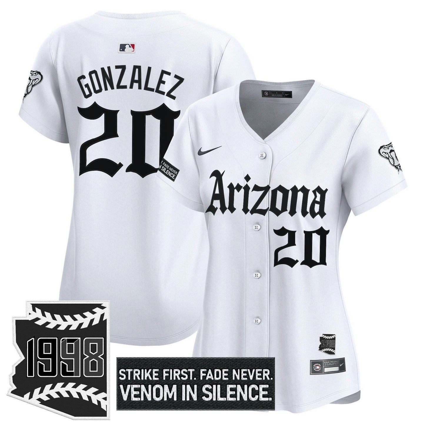 Camisa MLB Women’s Arizona ‘Gothic Desert Fang Edition’ Vapor Premier Limited Jersey