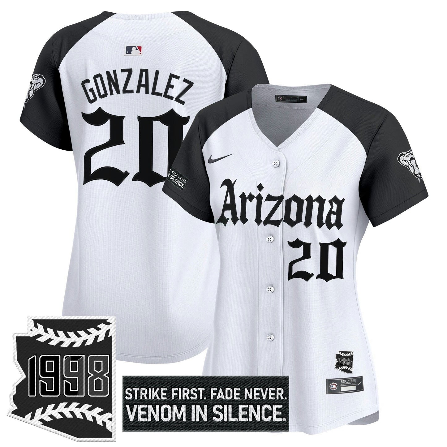 Camisa MLB Women’s Arizona ‘Gothic Desert Fang Edition’ Vapor Premier Limited Jersey