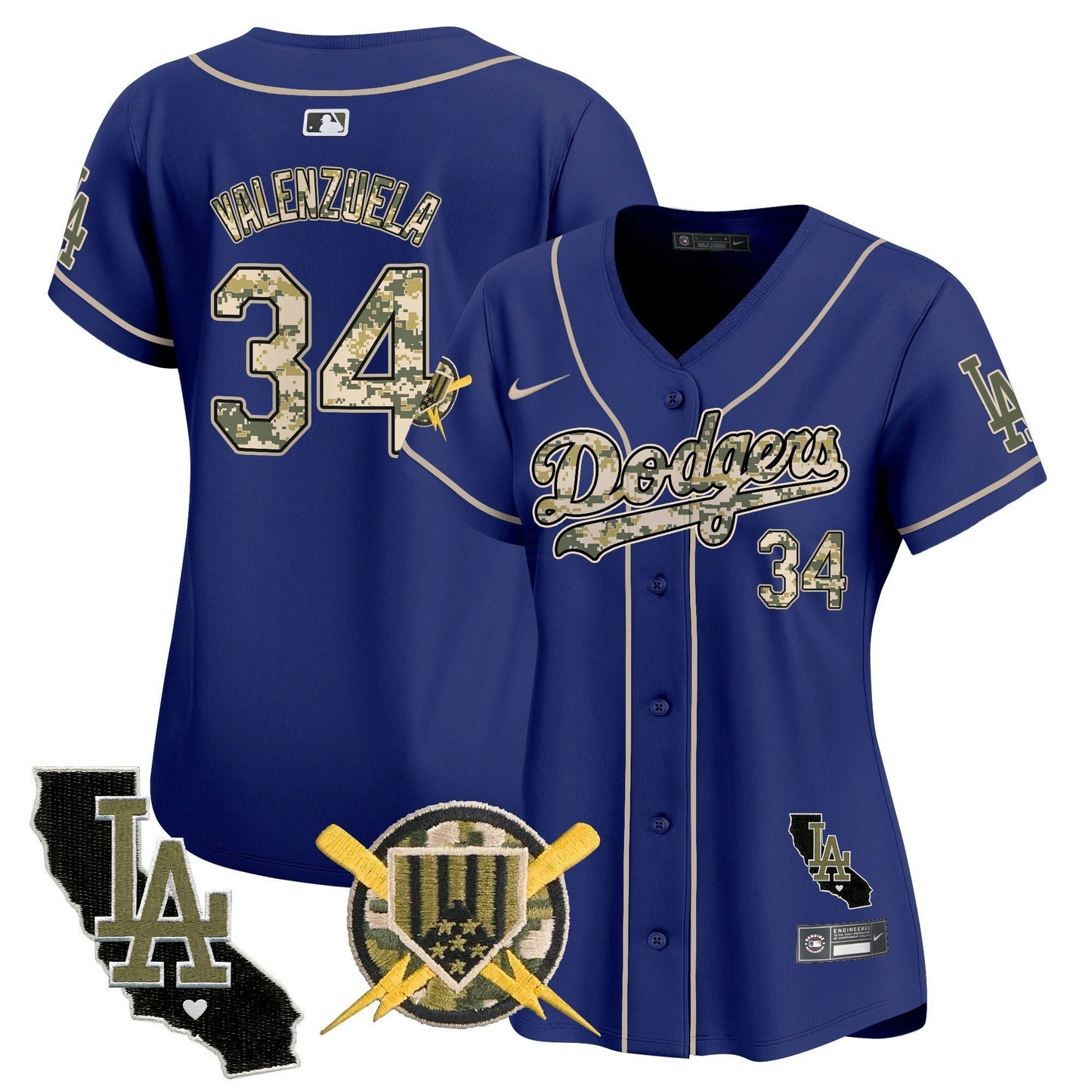 Camisa MLB Los Angeles Dodgers Women’s Armed Forces Day Vapor Premier Limited Jersey