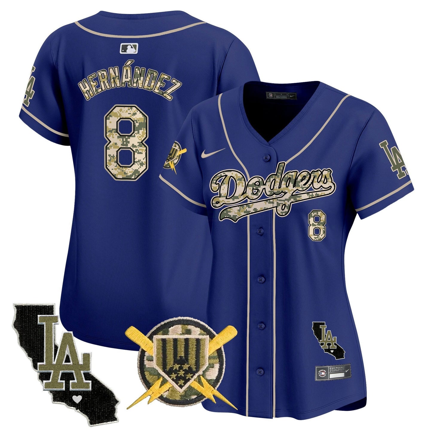 Camisa MLB Los Angeles Dodgers Women’s Armed Forces Day Vapor Premier Limited Jersey