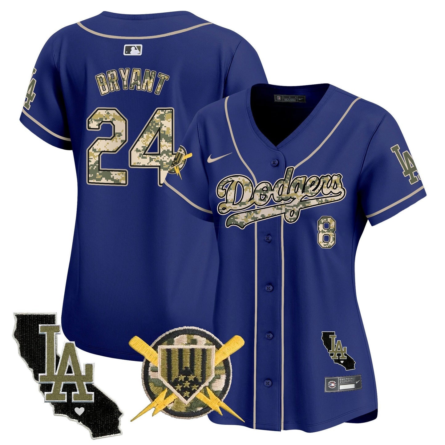 Camisa MLB Los Angeles Dodgers Women’s Armed Forces Day Vapor Premier Limited Jersey