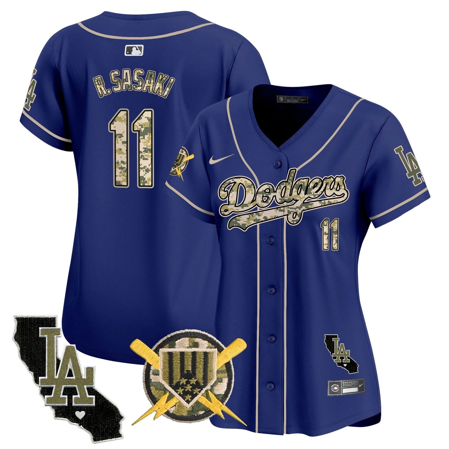 Camisa MLB Los Angeles Dodgers Women’s Armed Forces Day Vapor Premier Limited Jersey
