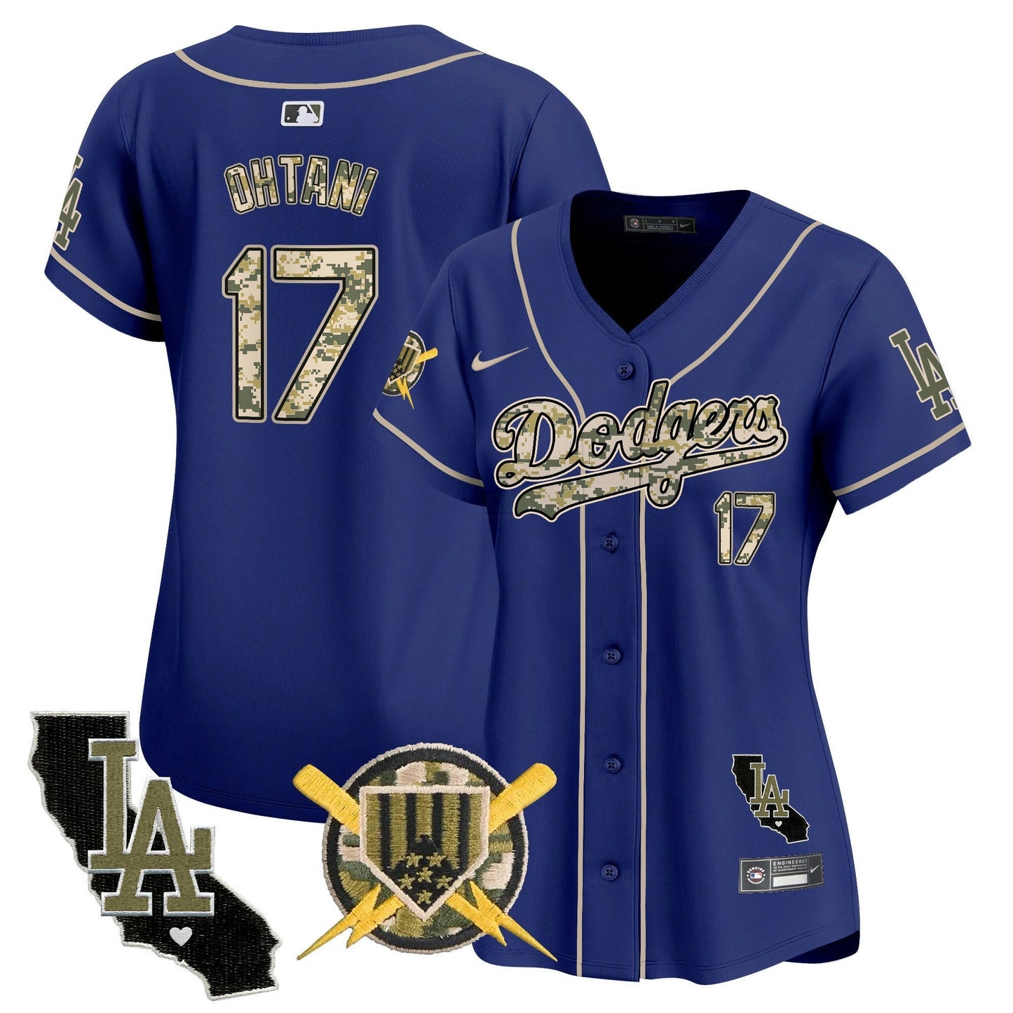 Camisa MLB Los Angeles Dodgers Women’s Armed Forces Day Vapor Premier Limited Jersey