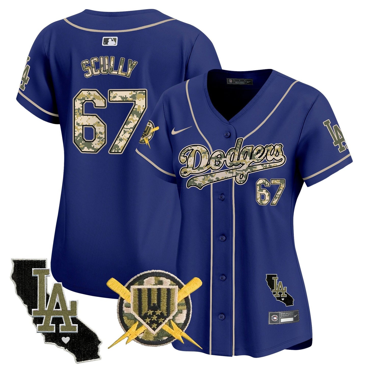 Camisa MLB Los Angeles Dodgers Women’s Armed Forces Day Vapor Premier Limited Jersey