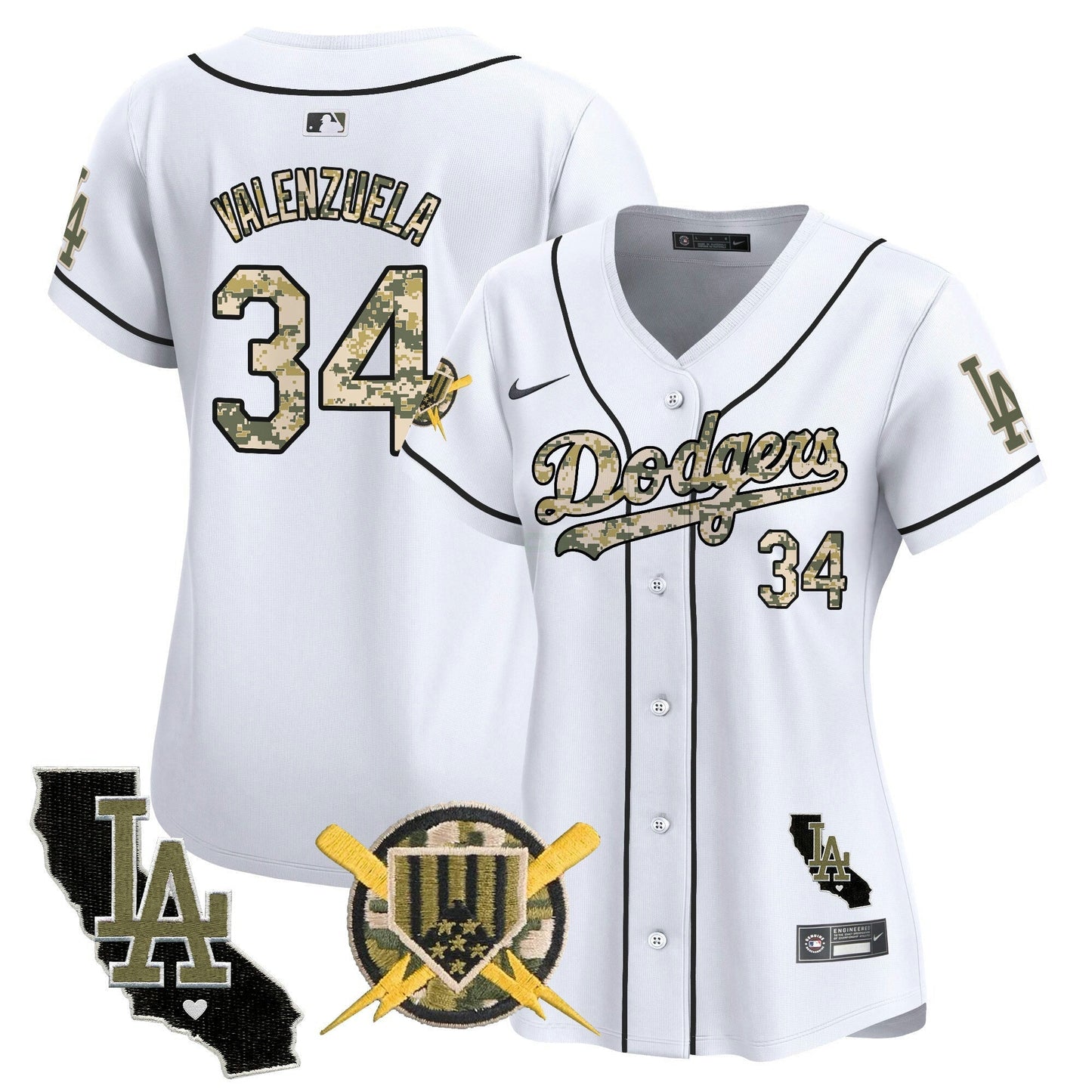 Camisa MLB Los Angeles Dodgers Women’s Armed Forces Day Vapor Premier Limited Jersey