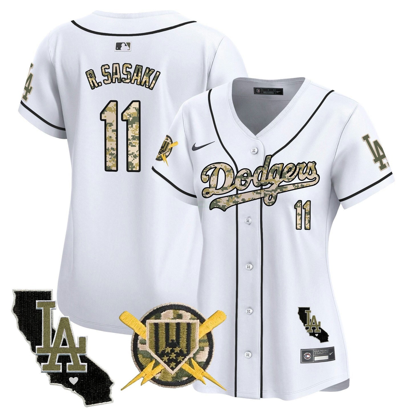 Camisa MLB Los Angeles Dodgers Women’s Armed Forces Day Vapor Premier Limited Jersey
