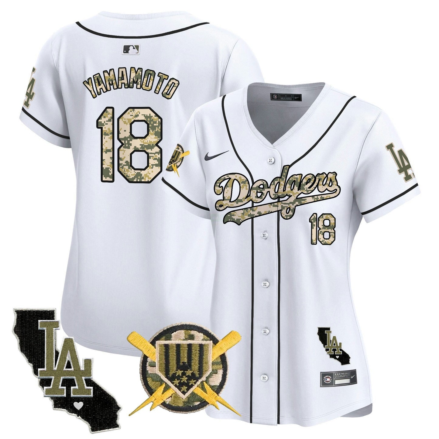 Camisa MLB Los Angeles Dodgers Women’s Armed Forces Day Vapor Premier Limited Jersey